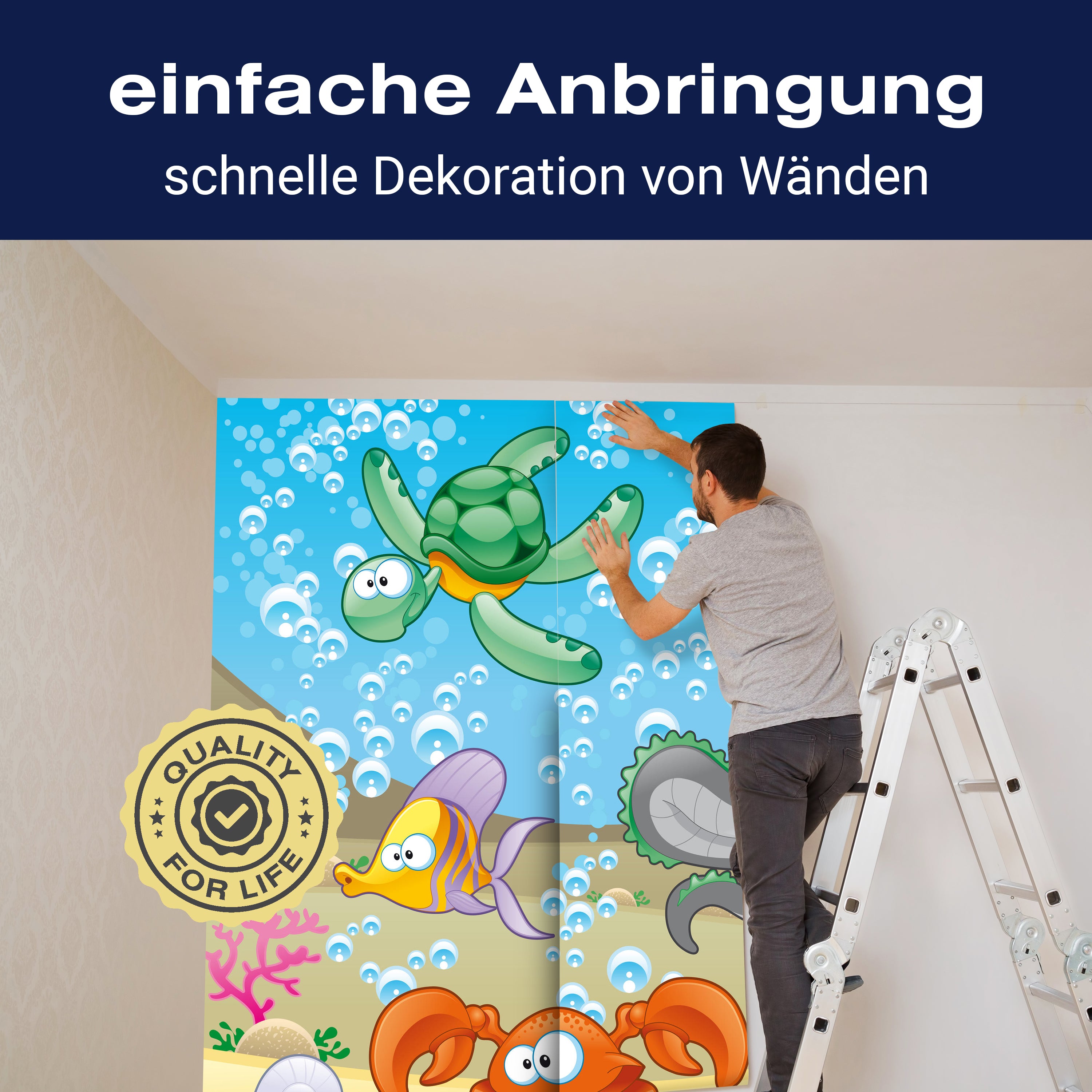 Fototapete Kinderzimmer Unterwasserwelt M0176 - Bild 3 Fototapete Kinderzimmer Unterwasserwelt M0176 - Bild 3