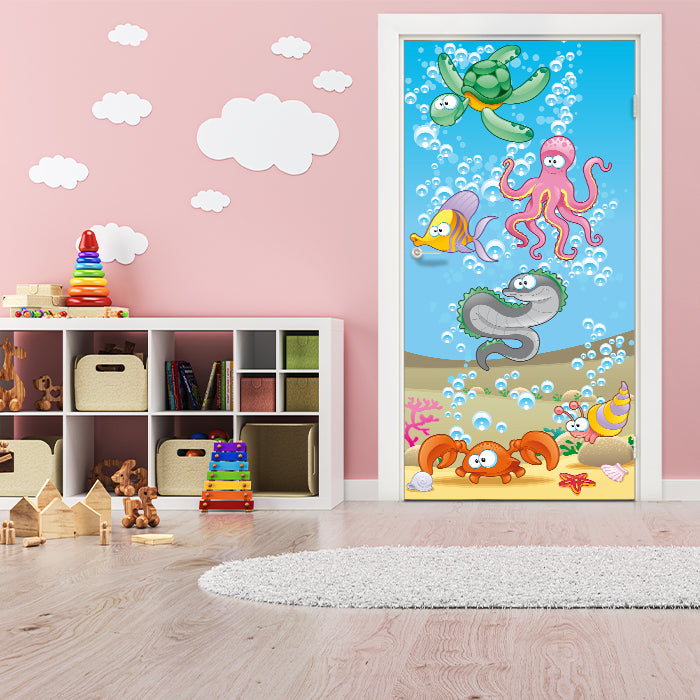 Türtapete Unterwassertiere Kinder M0176 - Bild 1 Türtapete Unterwassertiere Kinder M0176 - Bild 1