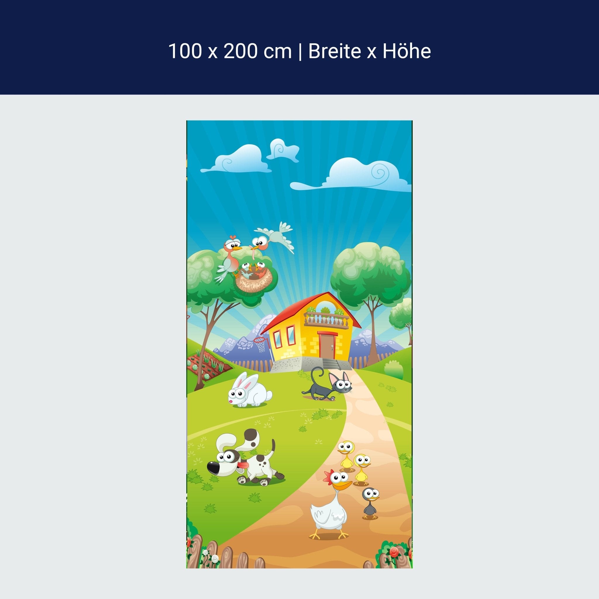 Türtapete lustige Haustiere Kinder M0179 Türtapete lustige Haustiere Kinder M0179