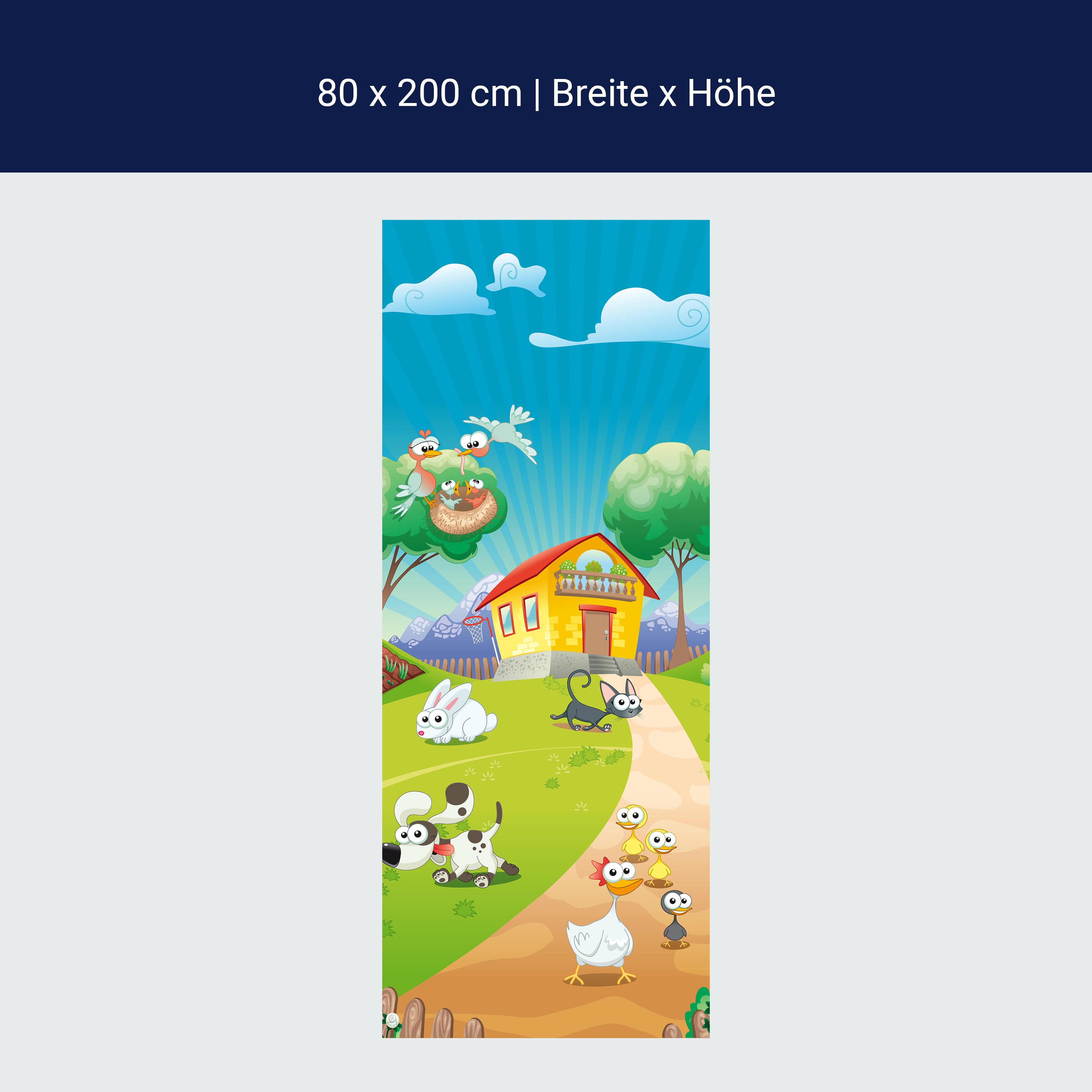 Türtapete lustige Haustiere Kinder M0179 Türtapete lustige Haustiere Kinder M0179