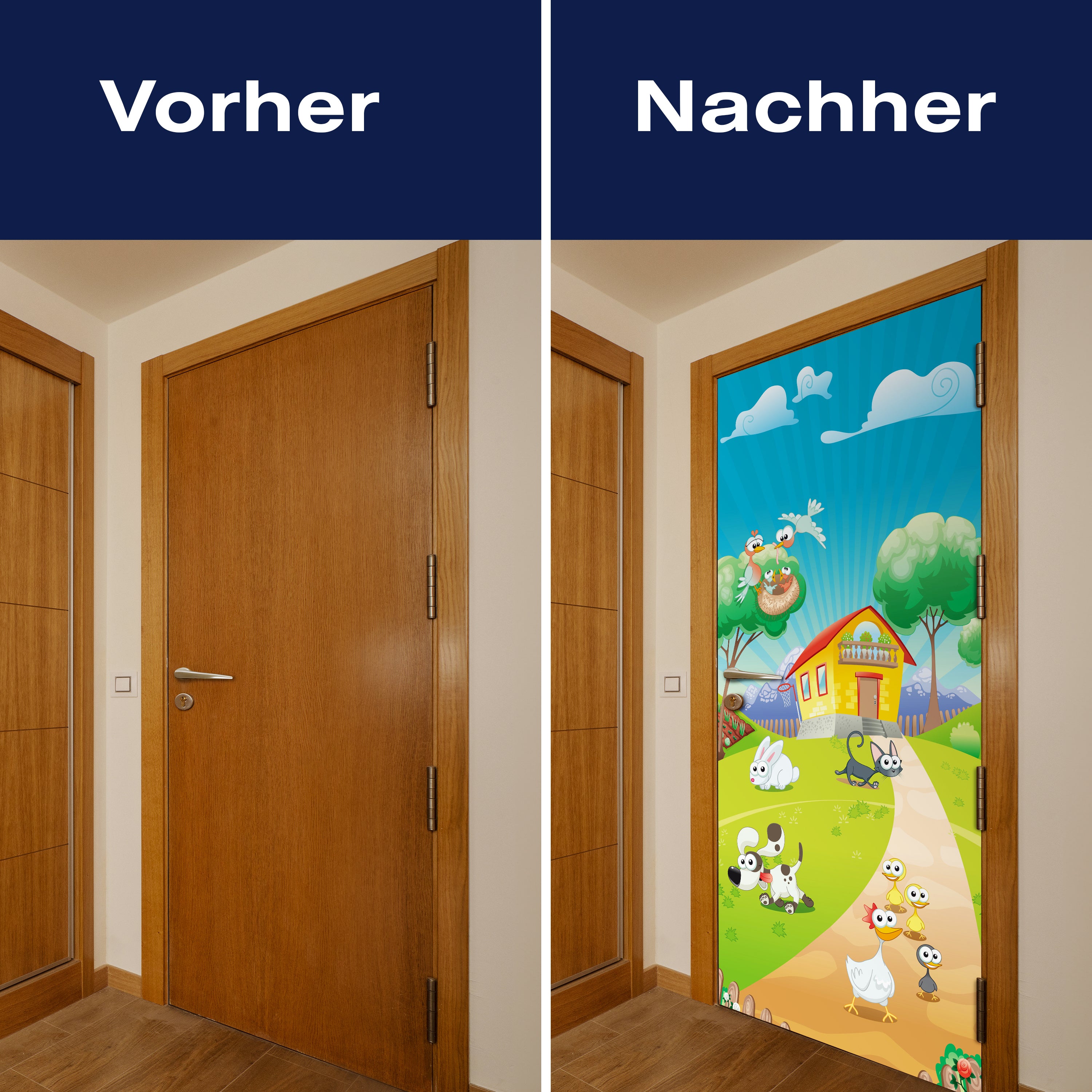 Türtapete lustige Haustiere Kinder M0179 - Bild 10 Türtapete lustige Haustiere Kinder M0179 - Bild 10