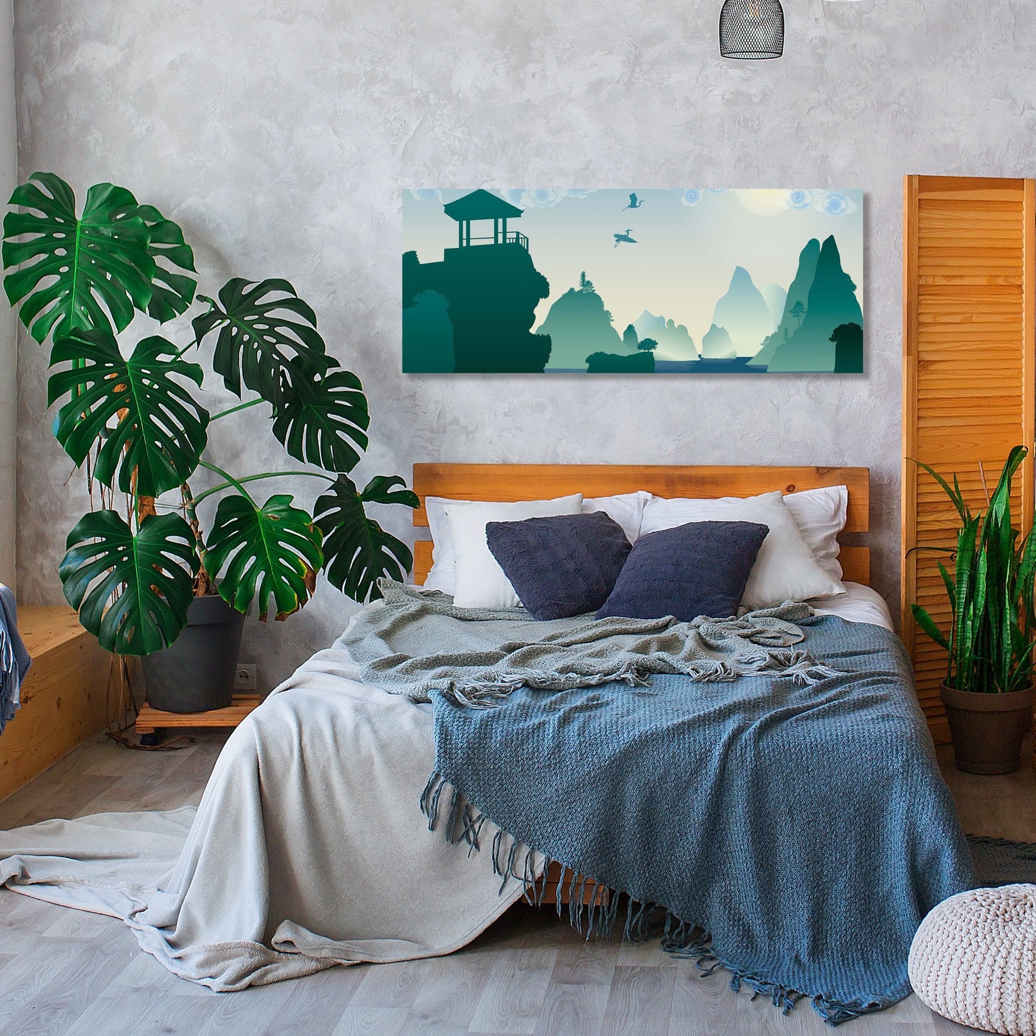 Leinwandbild chinesische Landschaft Natur M0181 kaufen - Bild 2 Leinwandbild chinesische Landschaft Natur M0181 kaufen - Bild 2