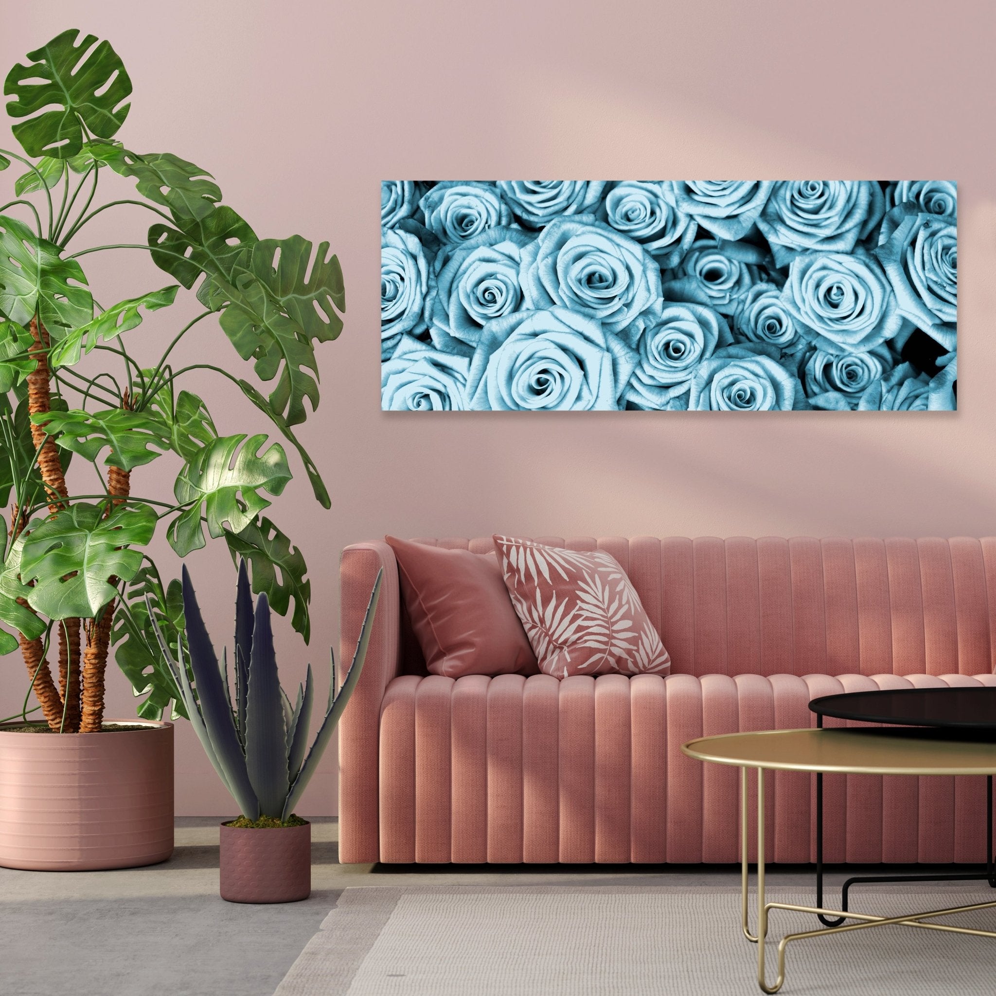 Leinwandbild Blaues Rosenfeld Blüte M0228 kaufen - Bild 3 Leinwandbild Blaues Rosenfeld Blüte M0228 kaufen - Bild 3