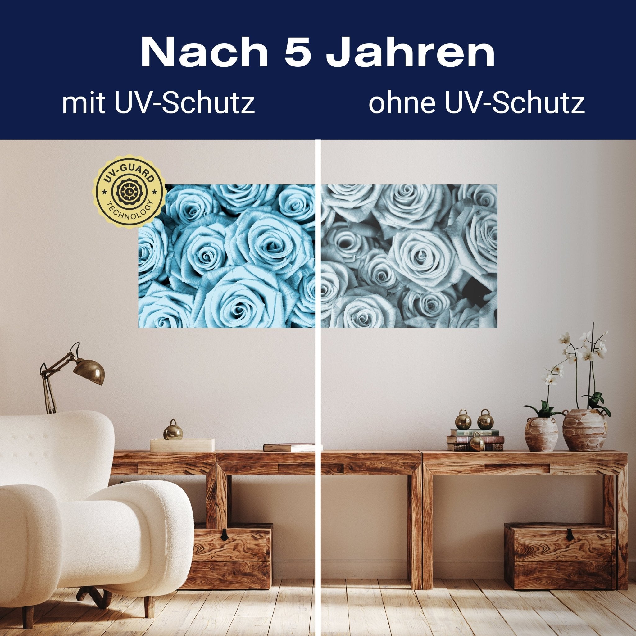 Leinwandbild Blaues Rosenfeld Blüte M0228 kaufen - Bild 9 Leinwandbild Blaues Rosenfeld Blüte M0228 kaufen - Bild 9