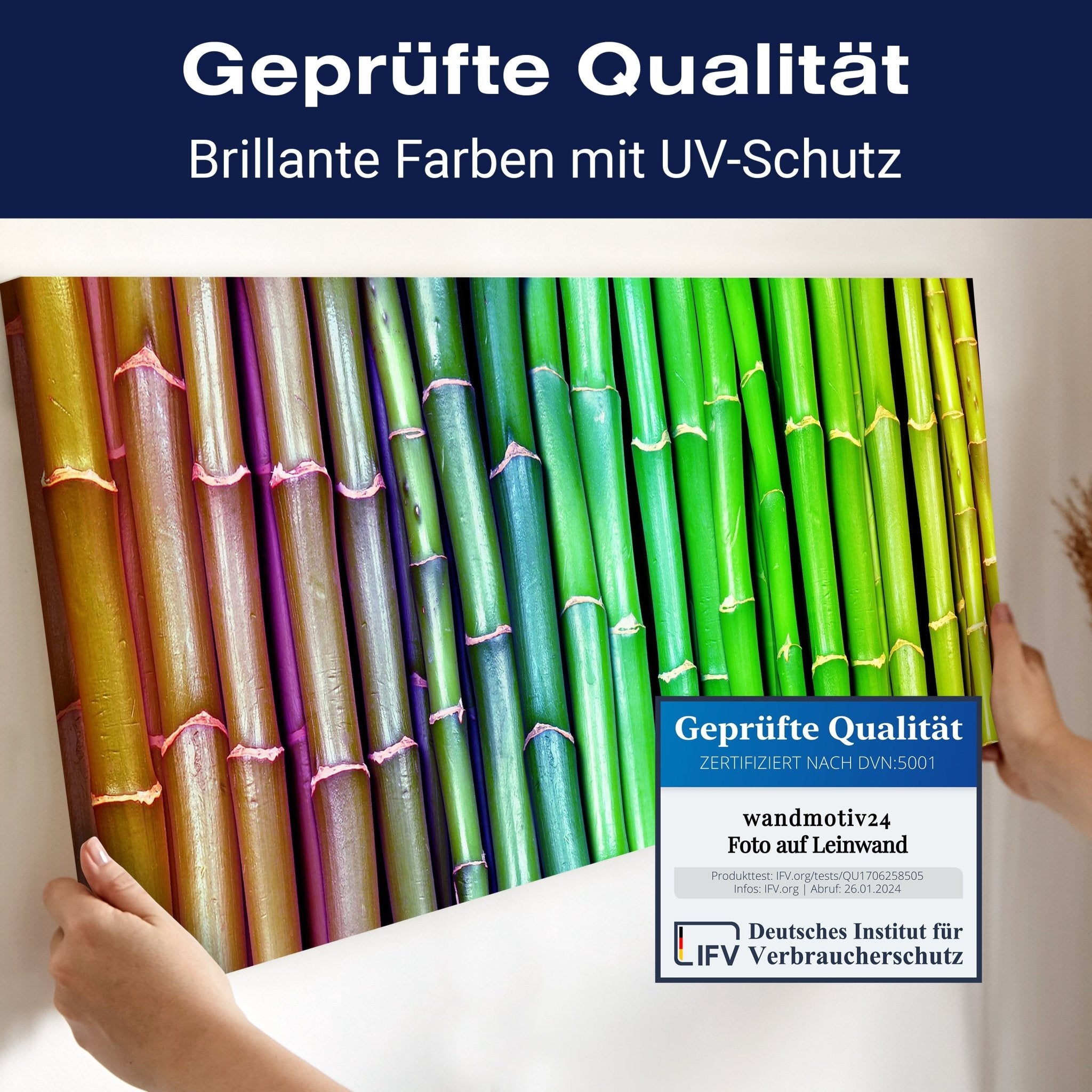 Leinwandbild bunter Bambus Asien M0229 kaufen - Bild 4 Leinwandbild bunter Bambus Asien M0229 kaufen - Bild 4