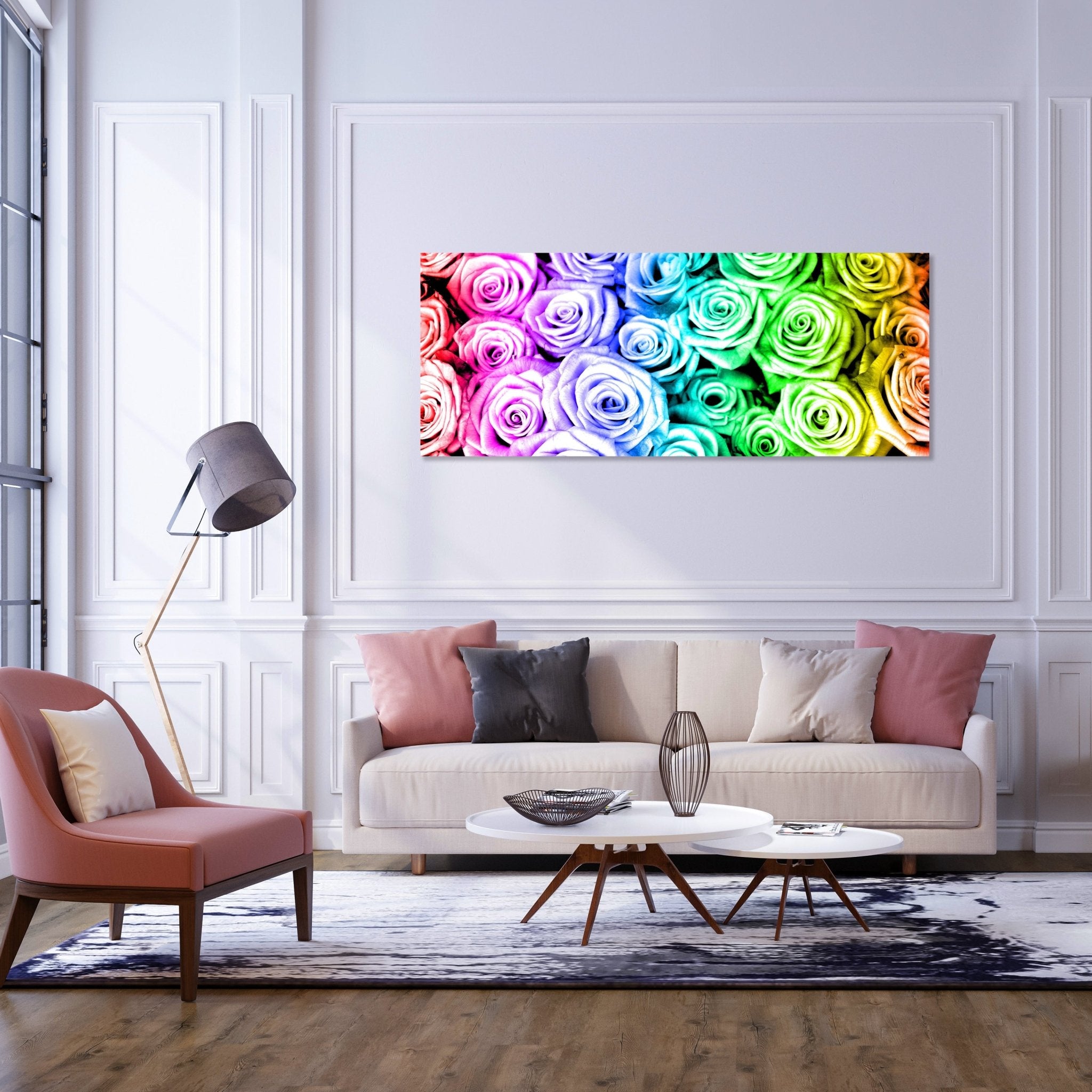 Leinwandbild Regenbogenrosenfeld Blüte M0231 kaufen - Bild 2 Leinwandbild Regenbogenrosenfeld Blüte M0231 kaufen - Bild 2