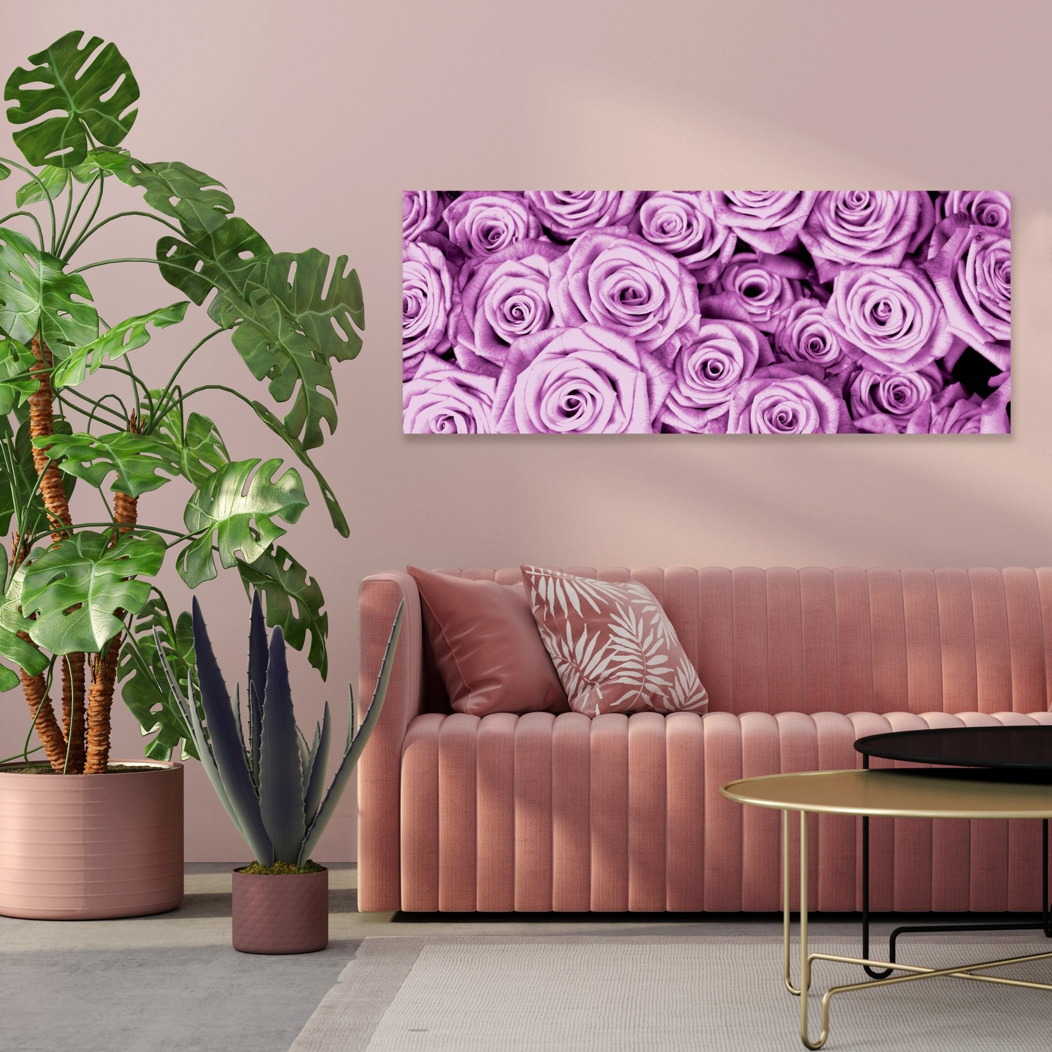 Leinwandbild violettes Rosenfeld Blüte M0232 kaufen - Bild 3 Leinwandbild violettes Rosenfeld Blüte M0232 kaufen - Bild 3