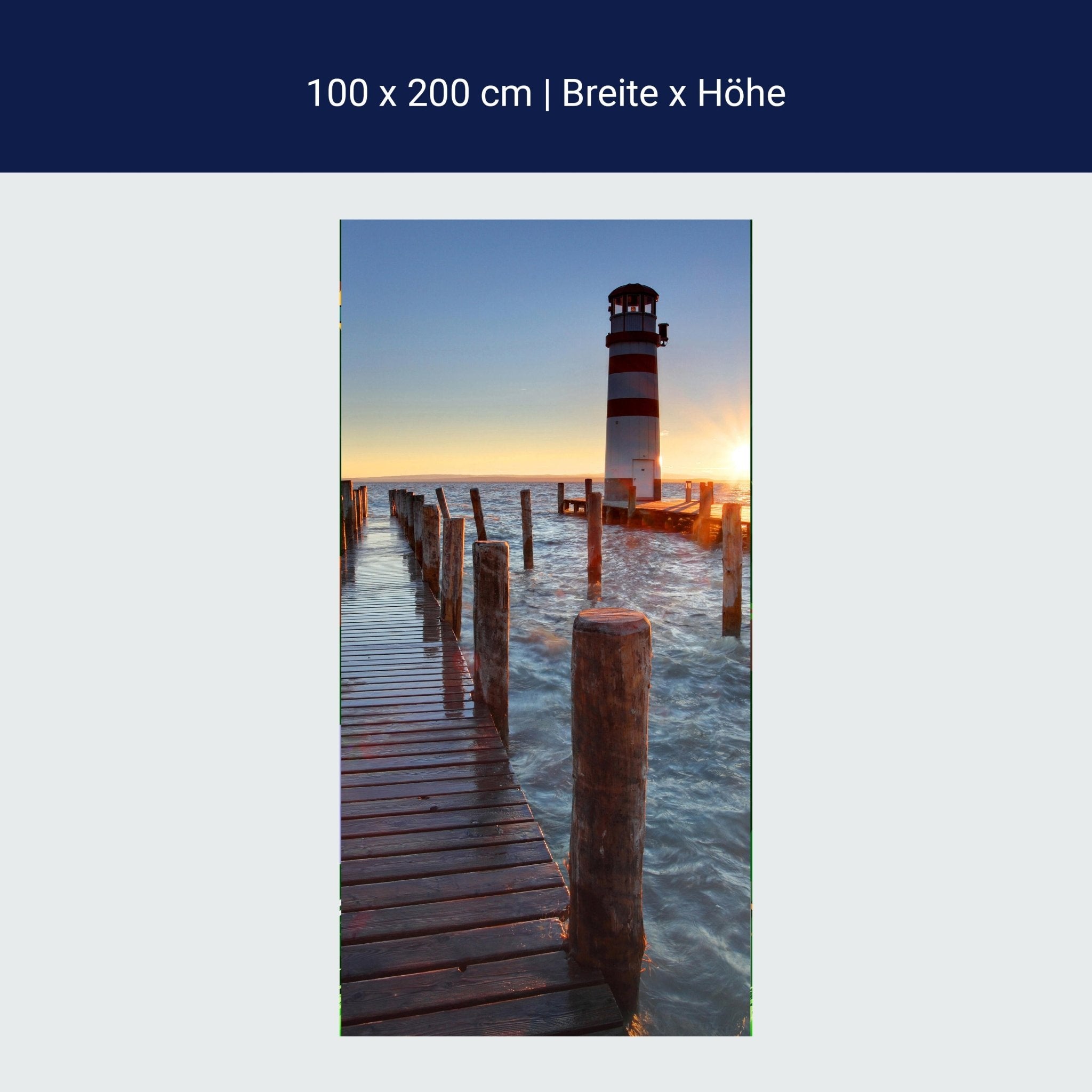 Türtapete Leuchtturm mit Pier M0238 Türtapete Leuchtturm mit Pier M0238