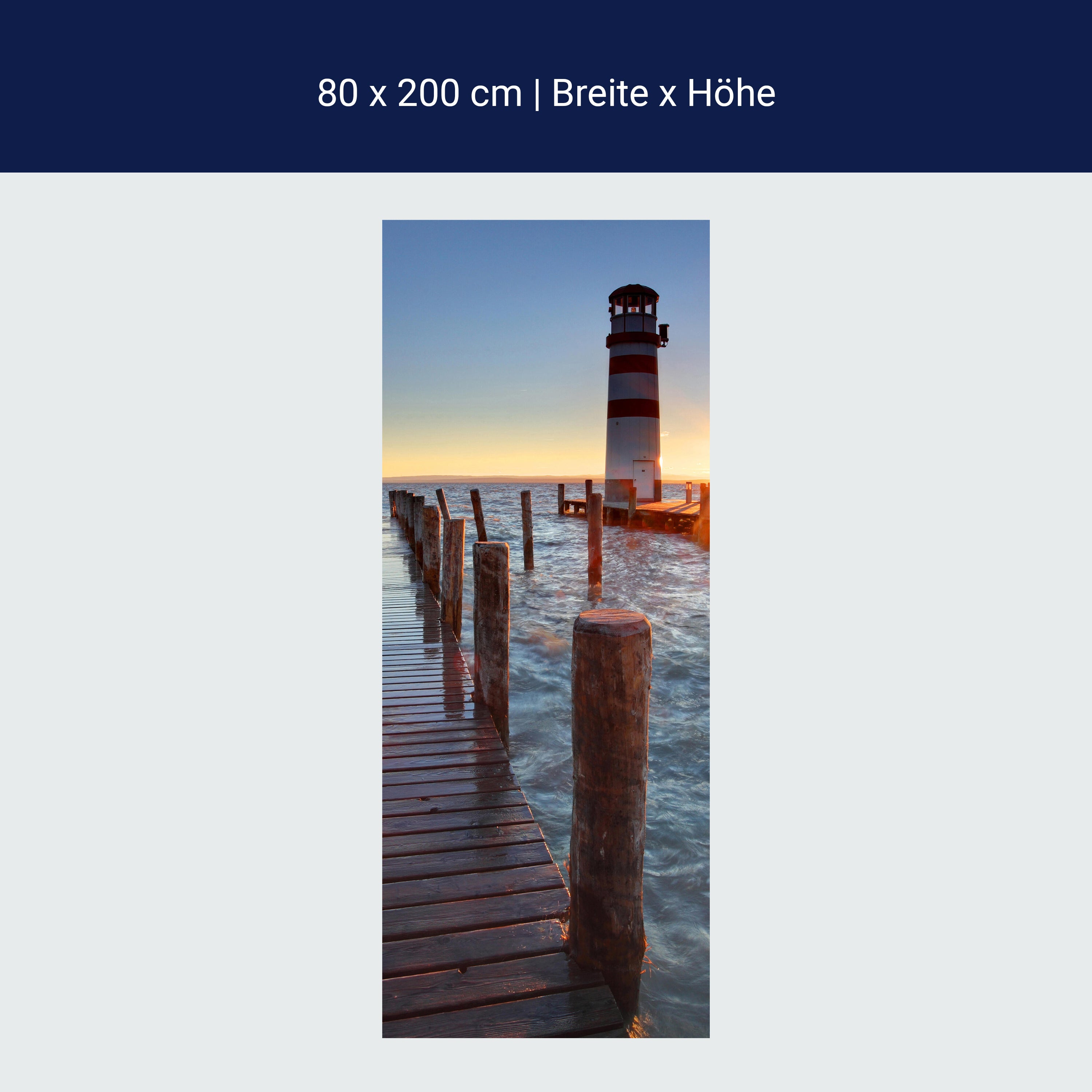 Türtapete Leuchtturm mit Pier M0238 Türtapete Leuchtturm mit Pier M0238