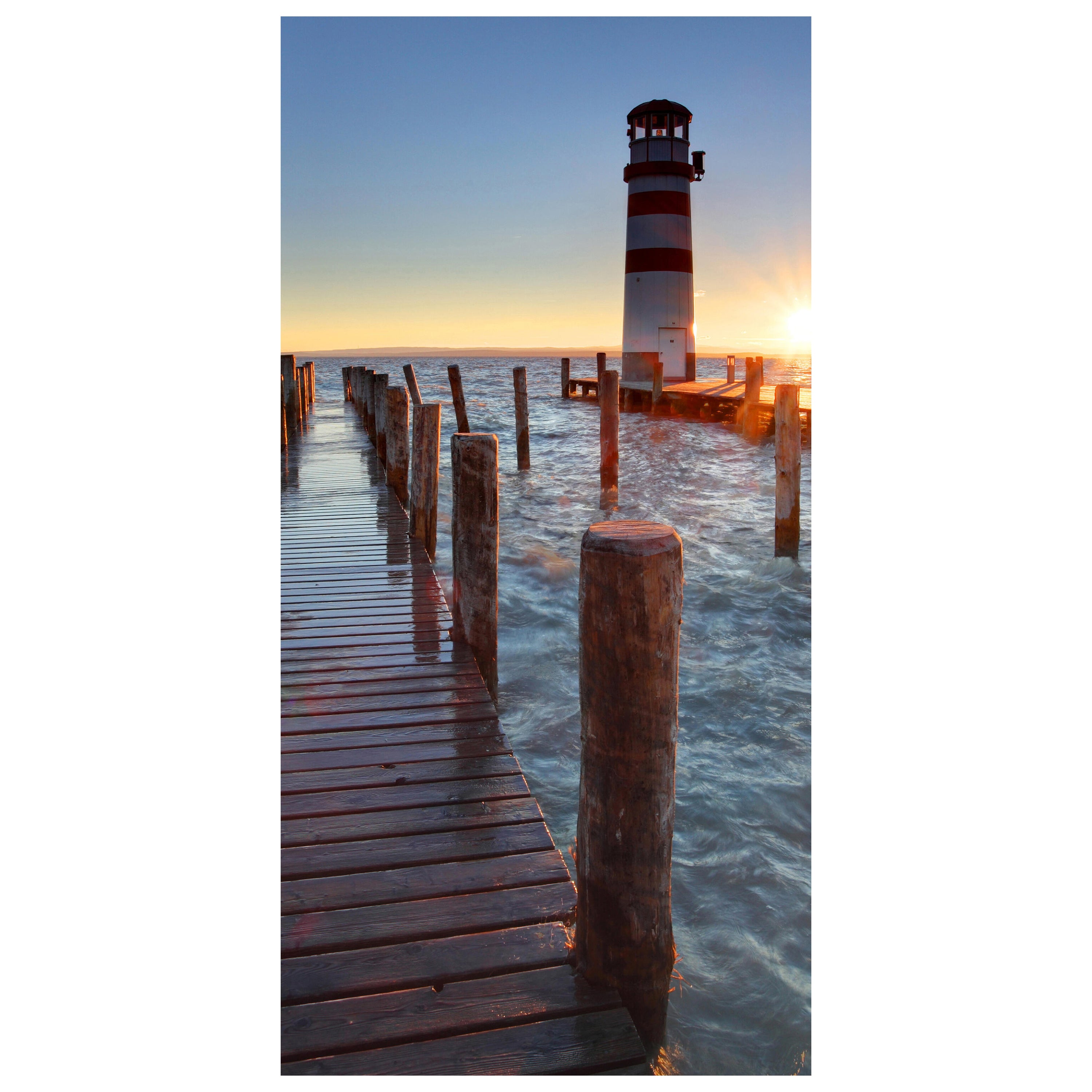 Türtapete Leuchtturm mit Pier M0238 - Bild 2 Türtapete Leuchtturm mit Pier M0238 - Bild 2