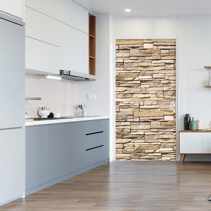 Türtapete Asia Stone Natur M0239 - Bild 1 Türtapete Asia Stone Natur M0239 - Bild 1