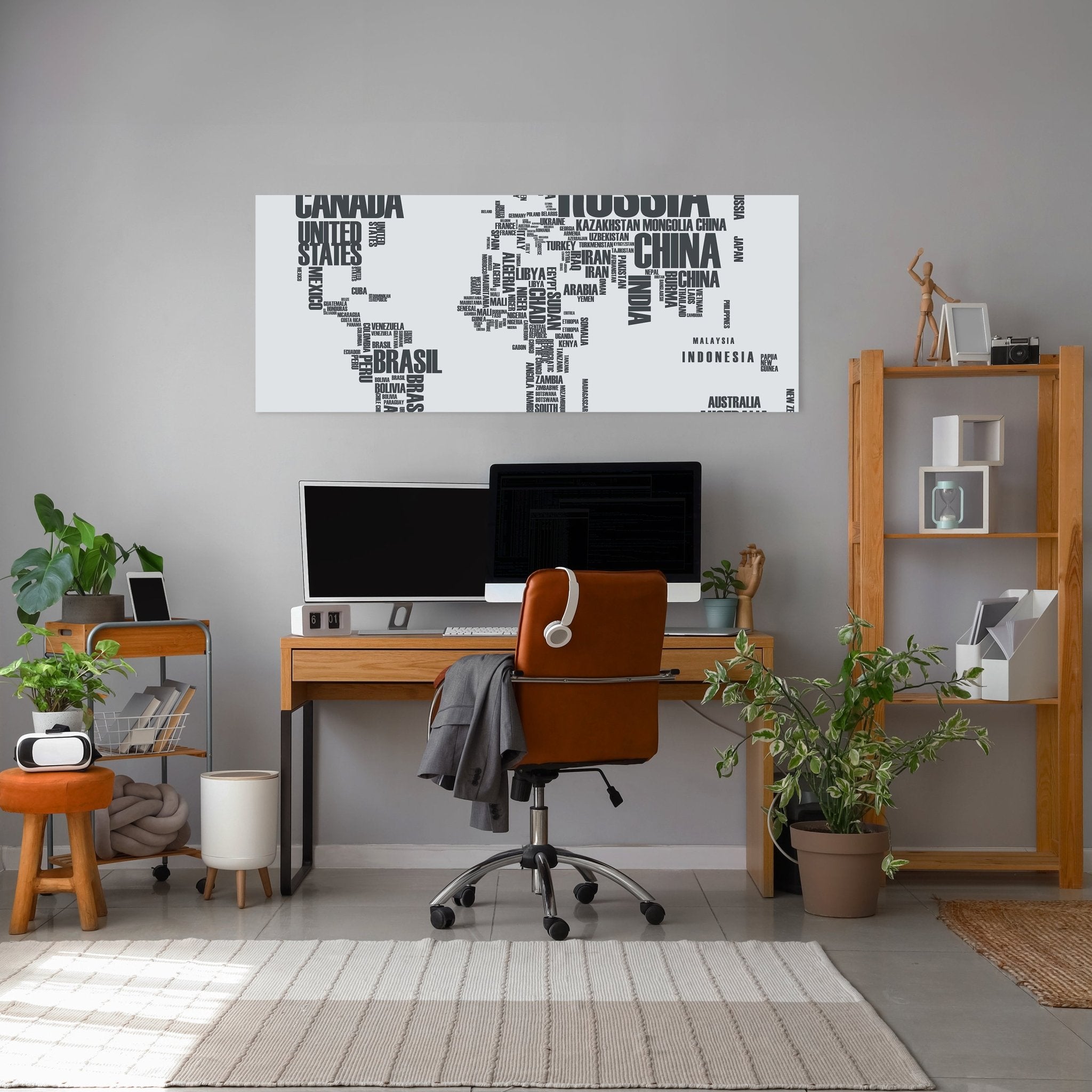 Leinwandbild Weltkarte Landnamen Erde M0256 kaufen - Bild 3 Leinwandbild Weltkarte Landnamen Erde M0256 kaufen - Bild 3