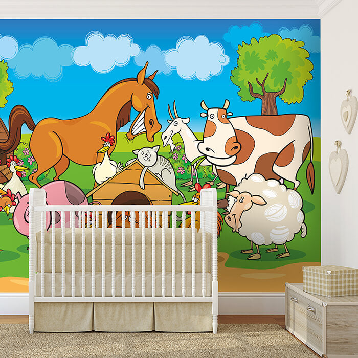 Fototapete Bauernhof Kinderzimmer 2 M0274 - Bild 1 Fototapete Bauernhof Kinderzimmer 2 M0274 - Bild 1
