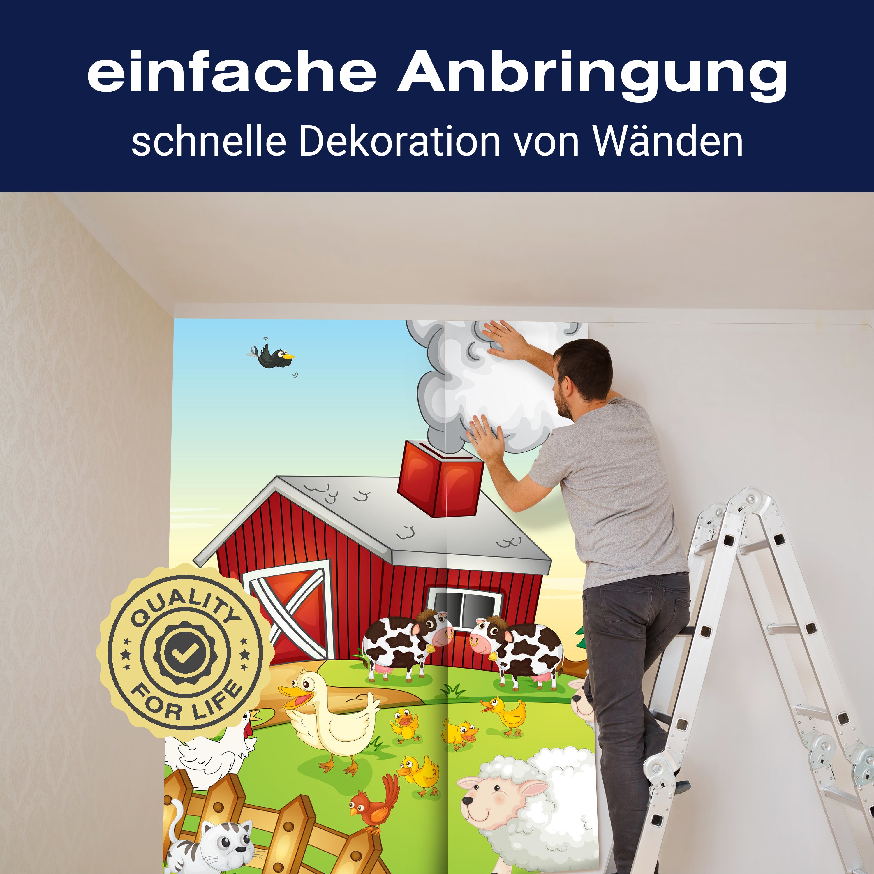 Fototapete Bauernhof Kinderzimmer 1 M0280 - Bild 3 Fototapete Bauernhof Kinderzimmer 1 M0280 - Bild 3