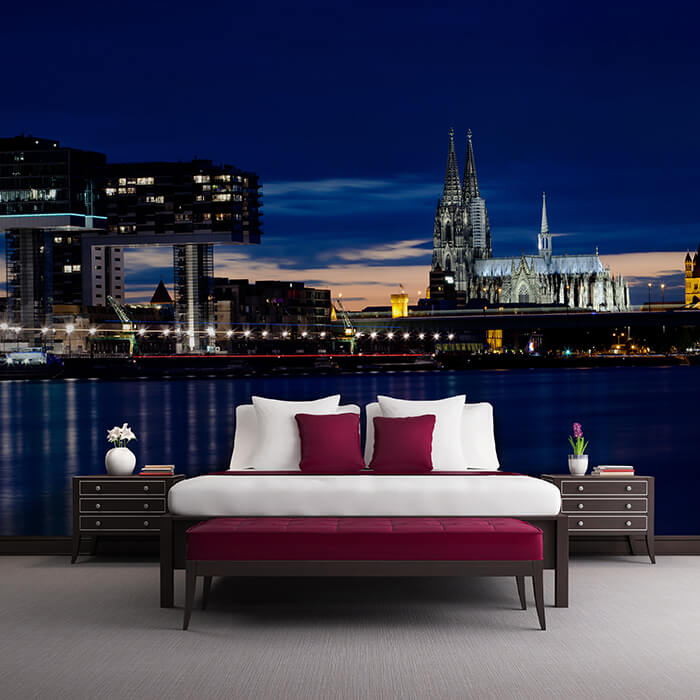 Fototapete Köln bei Nacht M0292 - Bild 1 Fototapete Köln bei Nacht M0292 - Bild 1