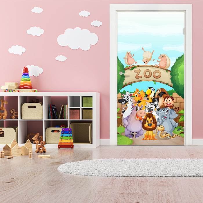 Türtapete Zootiere Kinder M0302 - Bild 1 Türtapete Zootiere Kinder M0302 - Bild 1