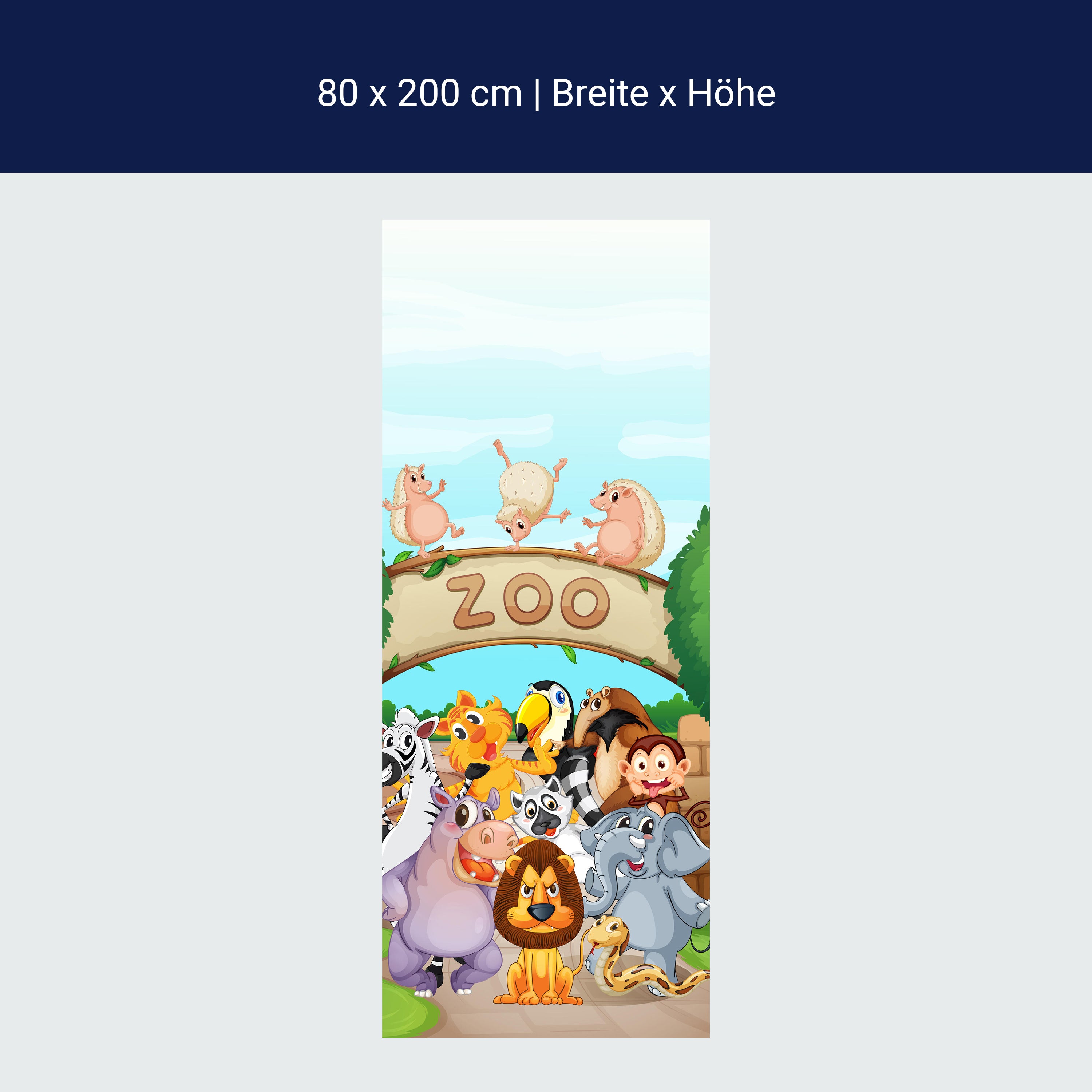 Türtapete Zootiere Kinder M0302 Türtapete Zootiere Kinder M0302