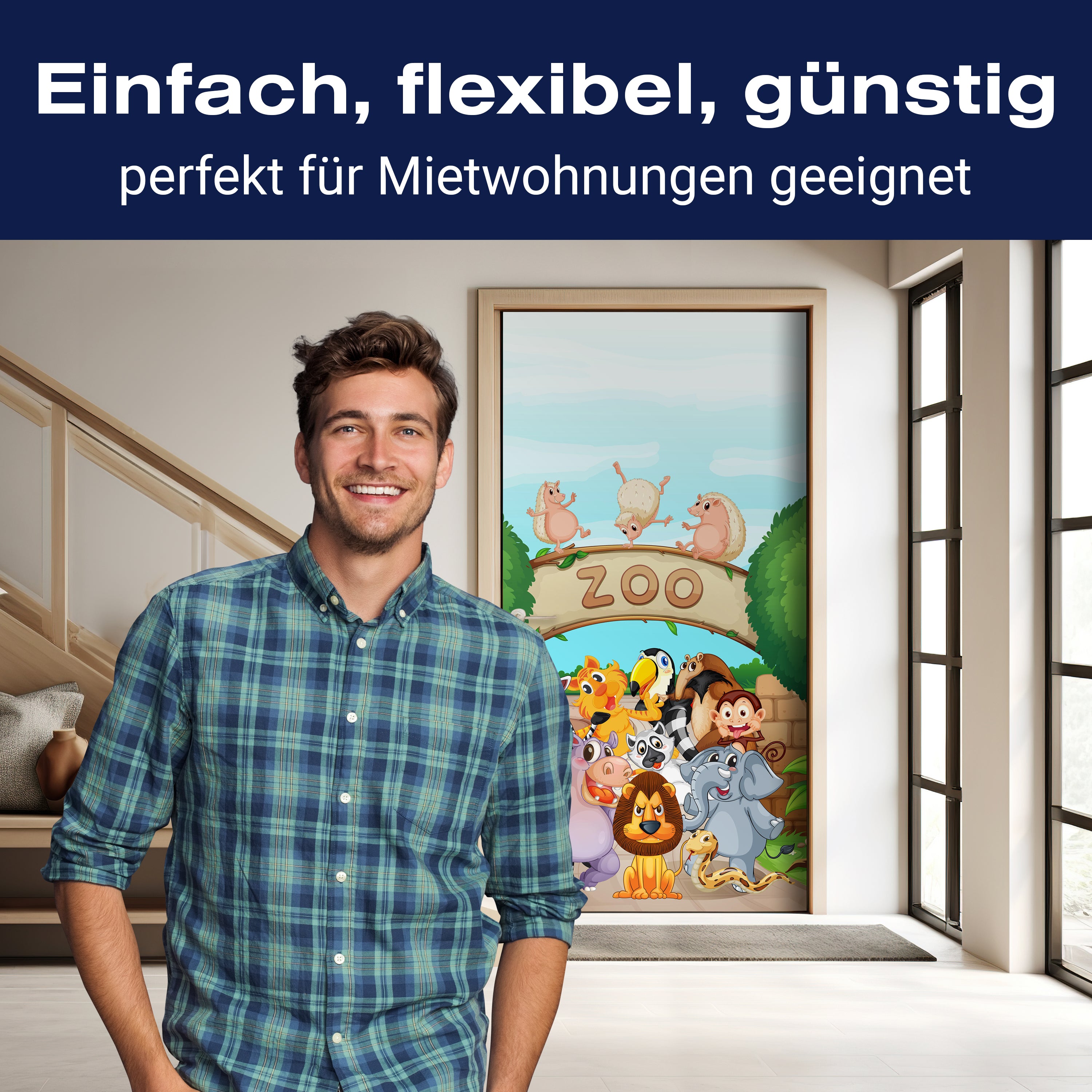 Türtapete Zootiere Kinder M0302 - Bild 3 Türtapete Zootiere Kinder M0302 - Bild 3