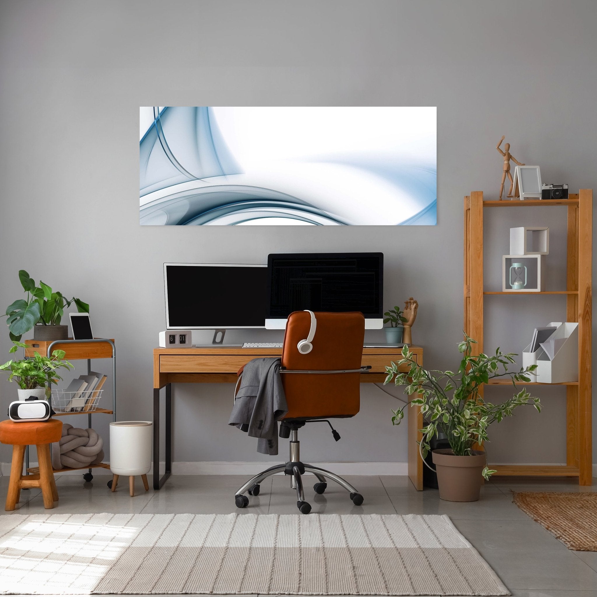 Leinwandbild Blaue Glaswelle M0307 kaufen - Bild 3 Leinwandbild Blaue Glaswelle M0307 kaufen - Bild 3