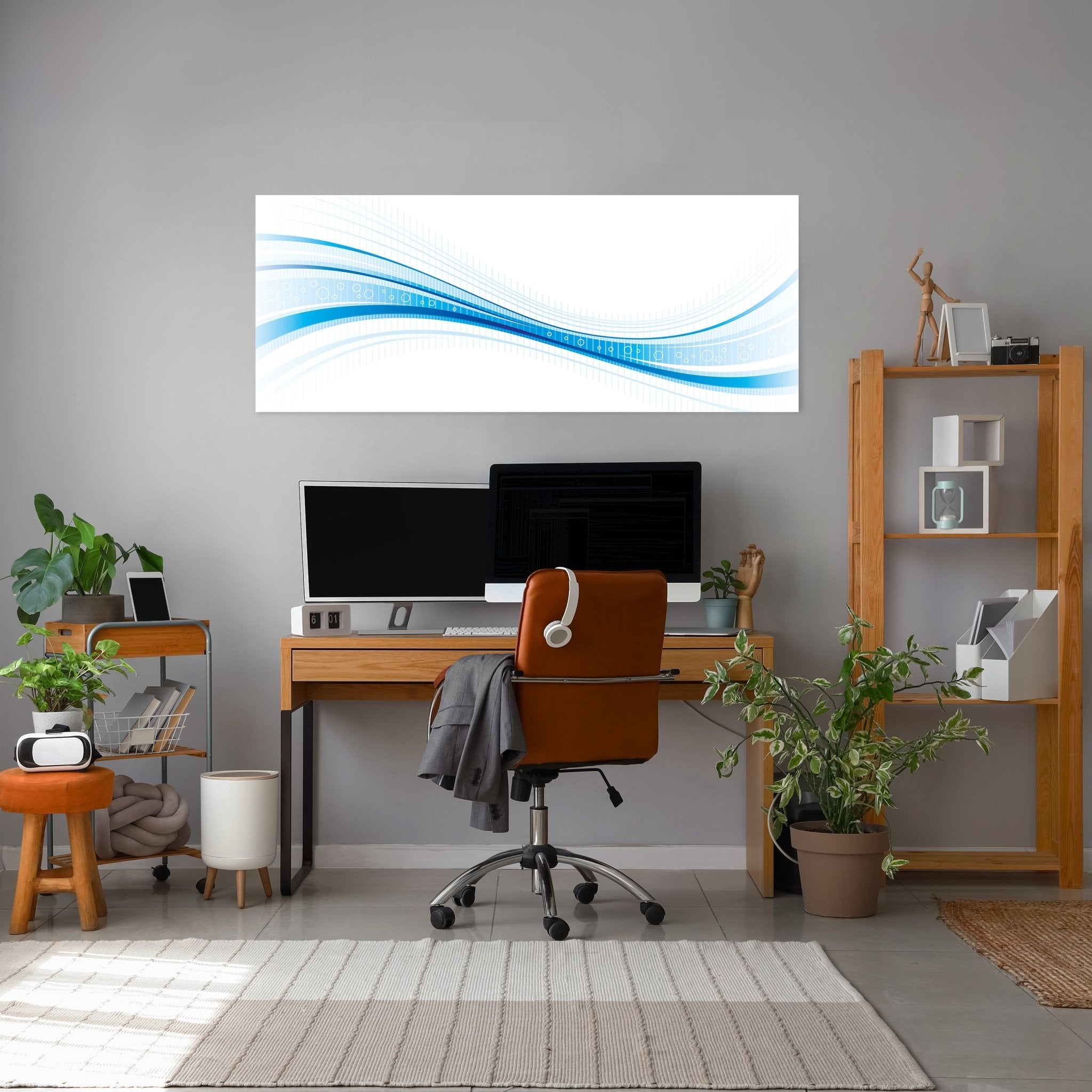 Leinwandbild Blaue Welle M0312 kaufen - Bild 3 Leinwandbild Blaue Welle M0312 kaufen - Bild 3