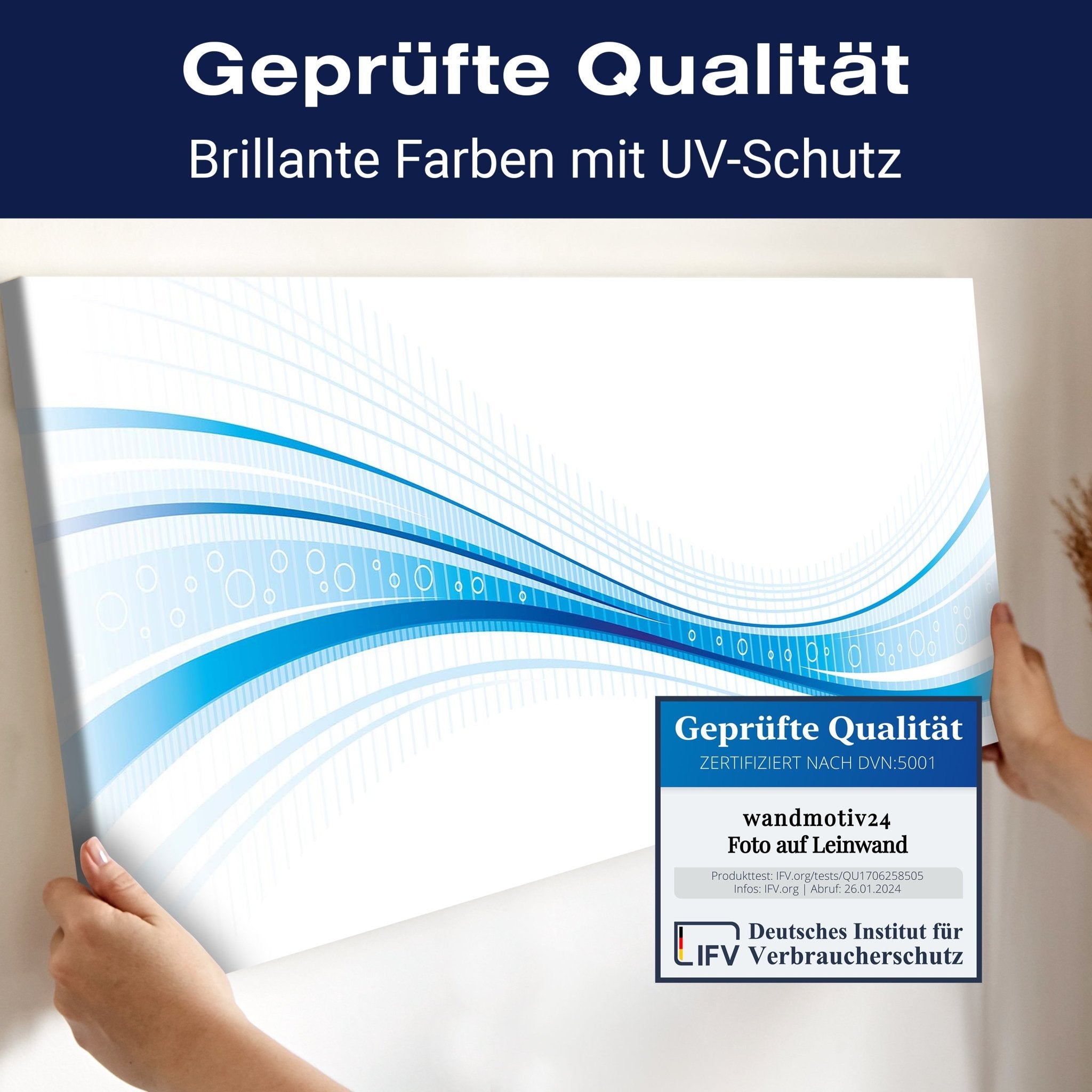 Leinwandbild Blaue Welle M0312 kaufen - Bild 4 Leinwandbild Blaue Welle M0312 kaufen - Bild 4