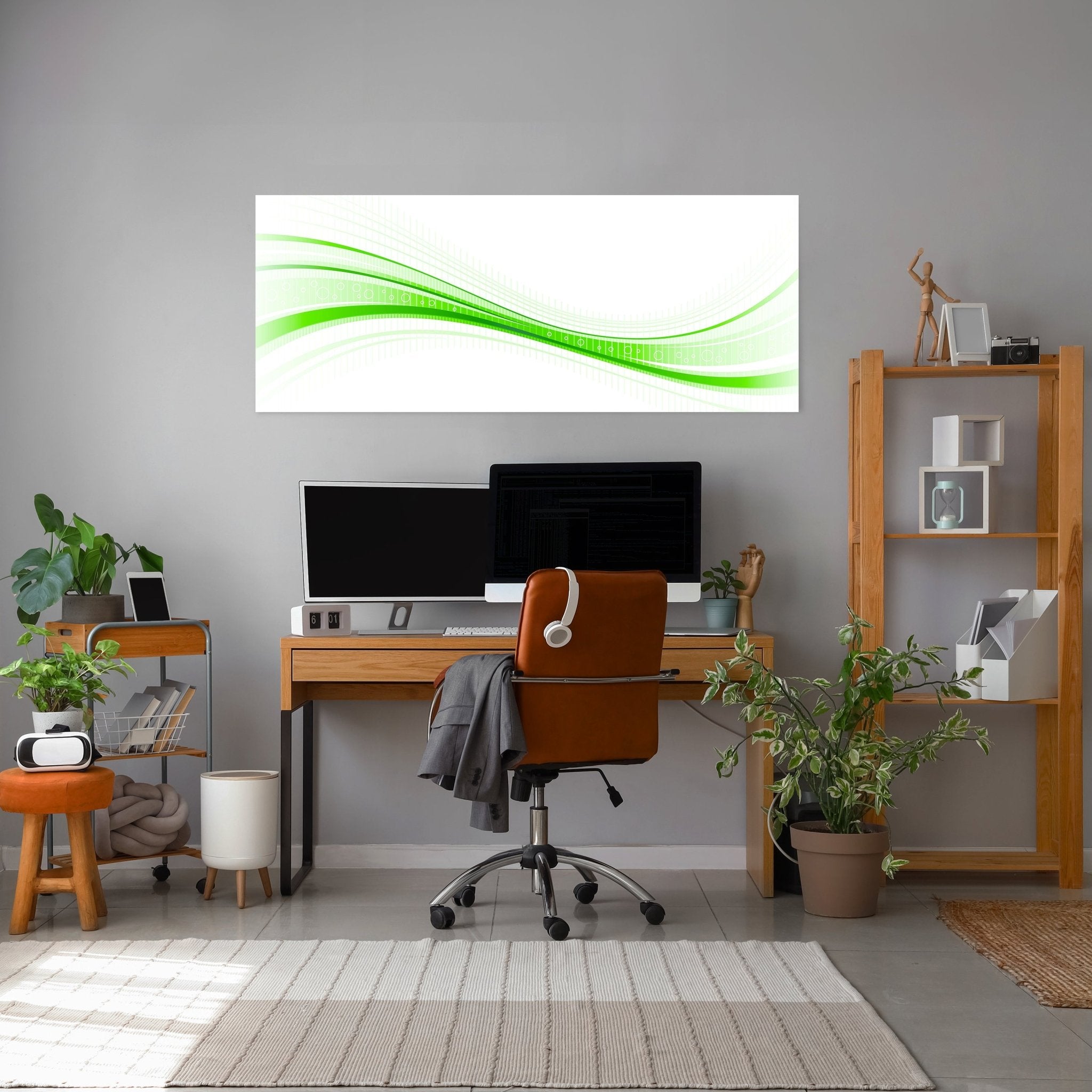 Leinwandbild Grüne Welle M0313 kaufen - Bild 3 Leinwandbild Grüne Welle M0313 kaufen - Bild 3