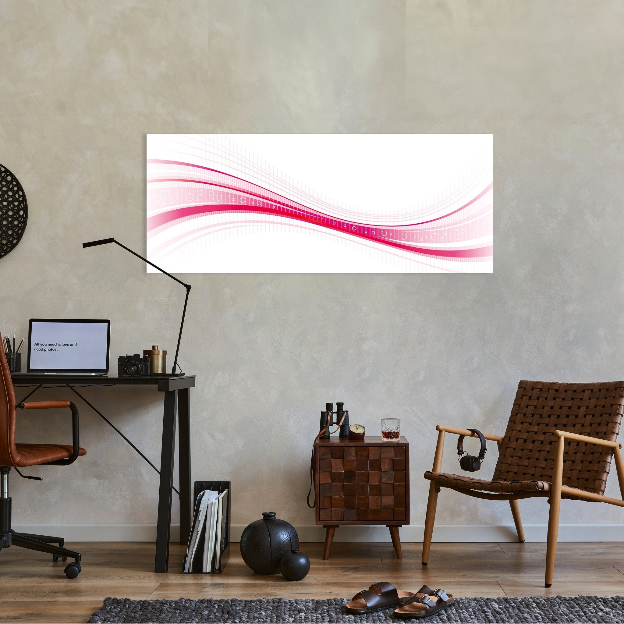 Leinwandbild Pinke Welle M0314 kaufen - Bild 2 Leinwandbild Pinke Welle M0314 kaufen - Bild 2