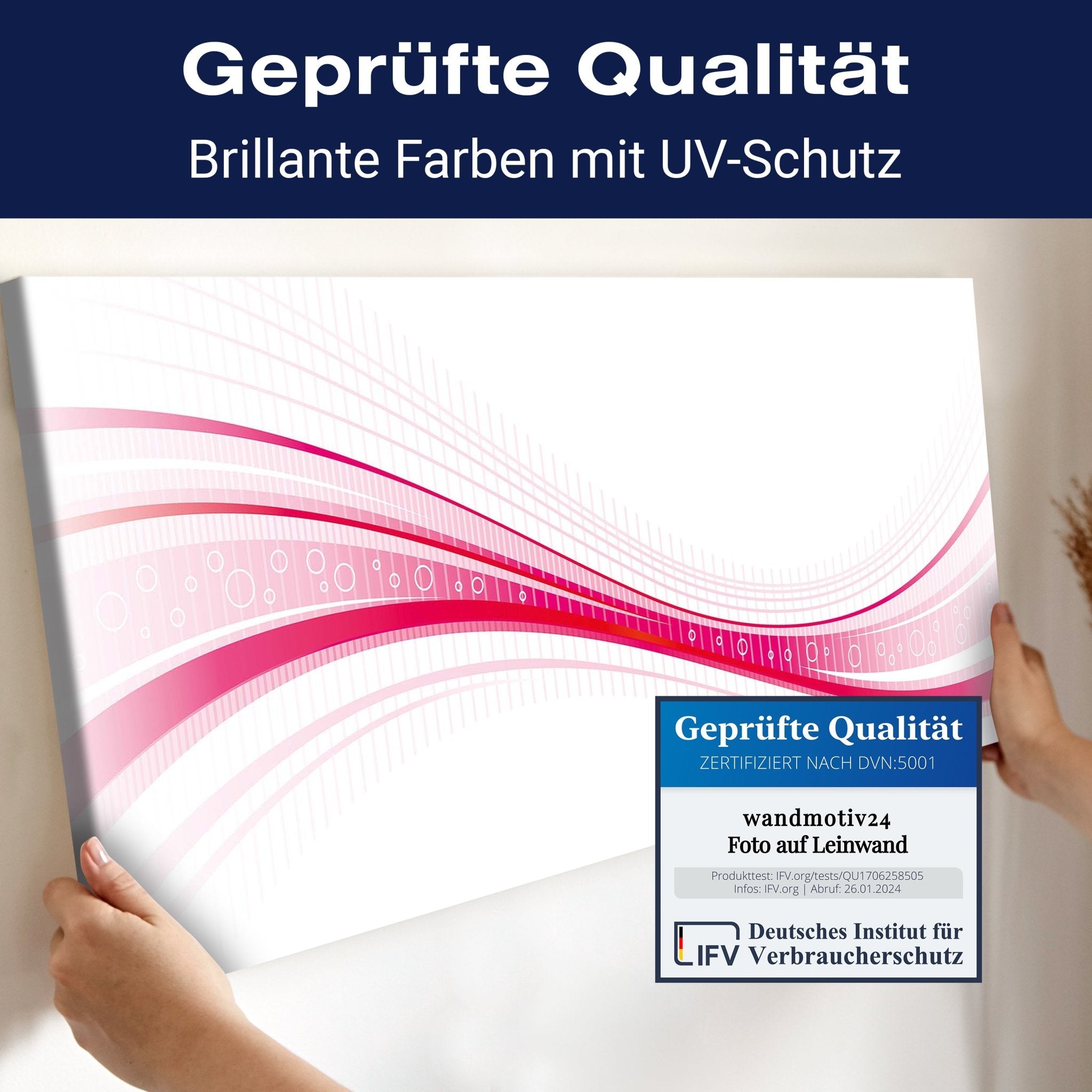 Leinwandbild Pinke Welle M0314 kaufen - Bild 4 Leinwandbild Pinke Welle M0314 kaufen - Bild 4