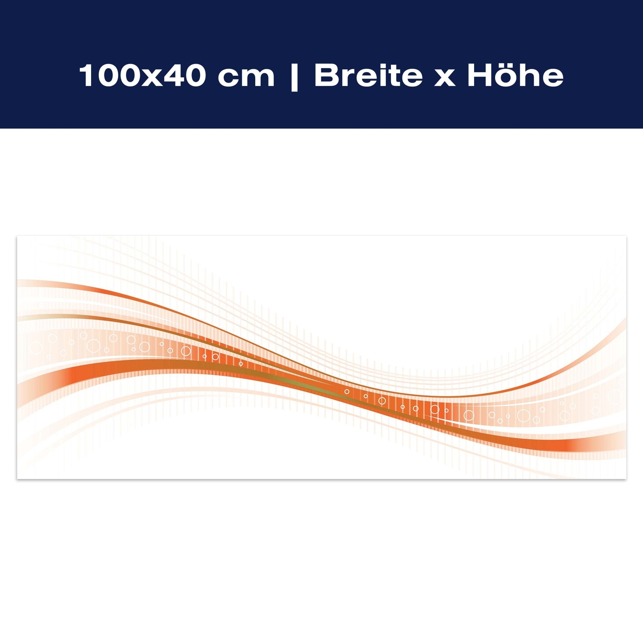 Leinwandbild Orangene Welle M0315 Leinwandbild Orangene Welle M0315