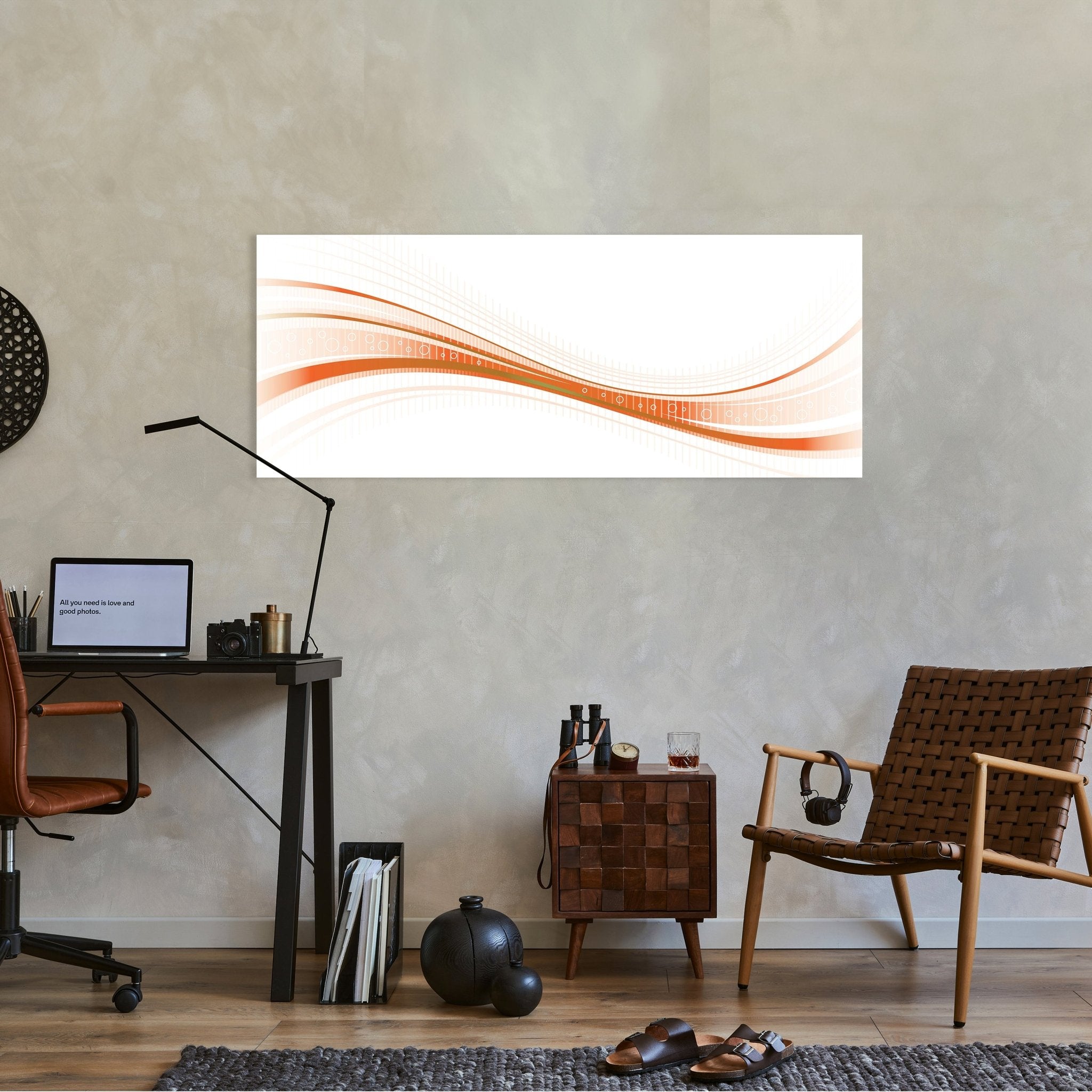 Leinwandbild Orangene Welle M0315 kaufen - Bild 2 Leinwandbild Orangene Welle M0315 kaufen - Bild 2