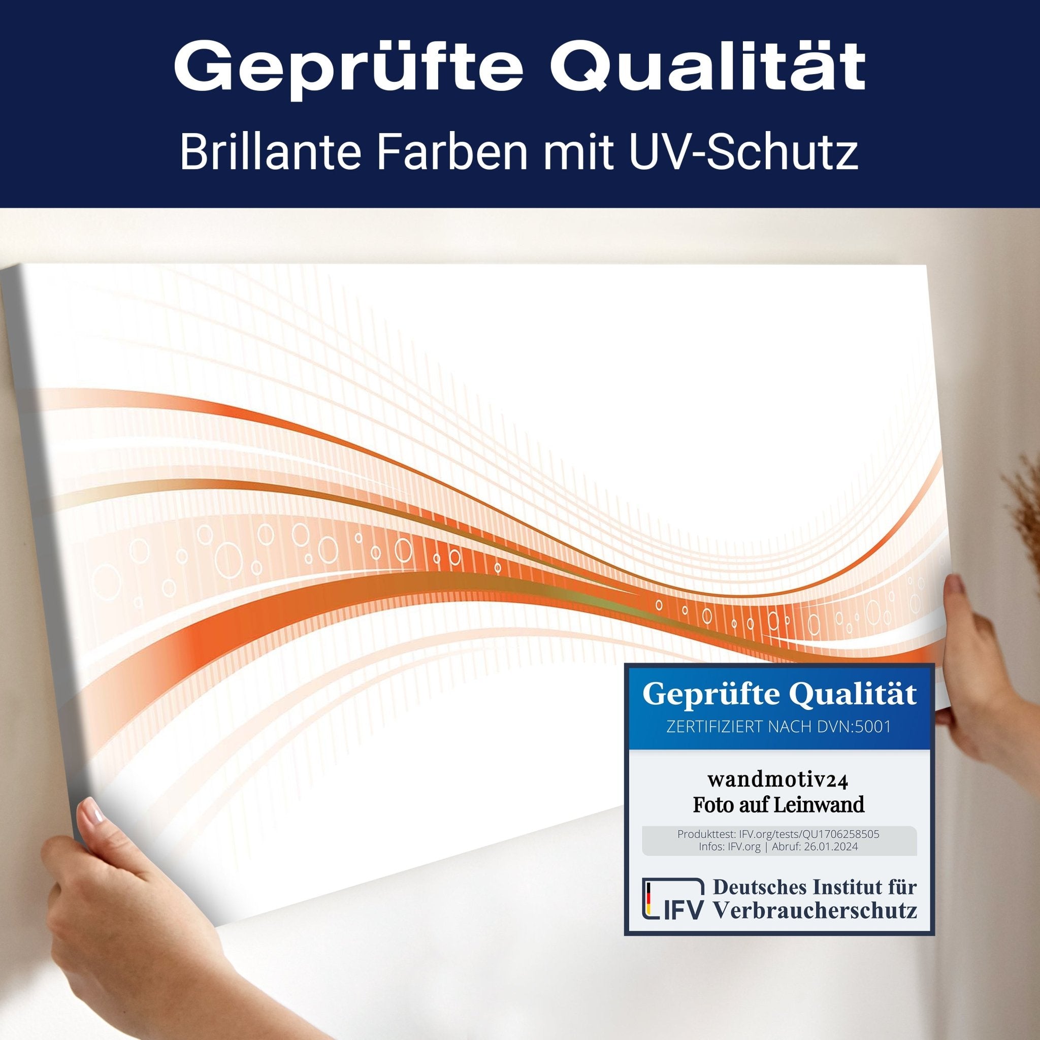 Leinwandbild Orangene Welle M0315 kaufen - Bild 4 Leinwandbild Orangene Welle M0315 kaufen - Bild 4