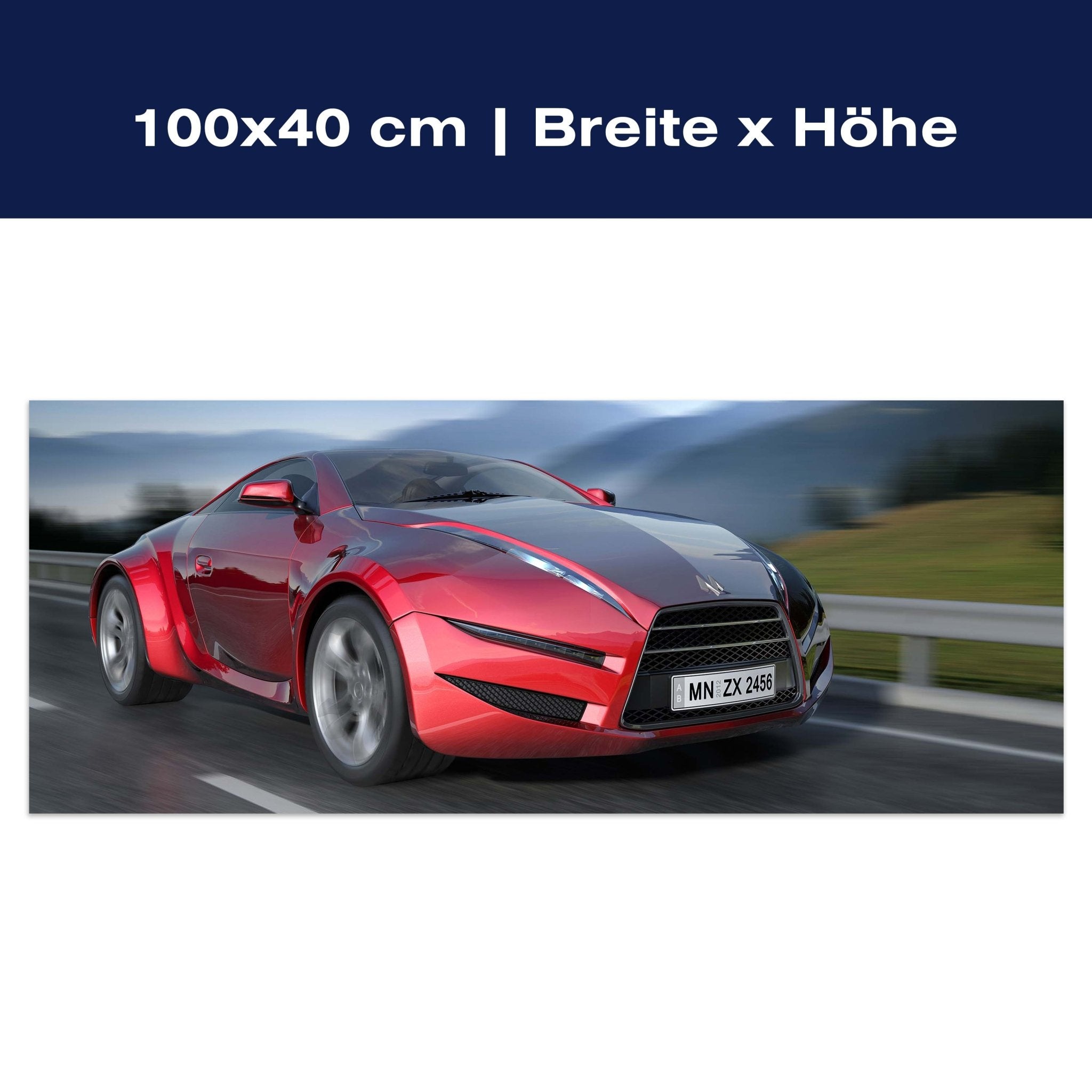 Leinwandbild Fahrender Sportwagen M0332 Leinwandbild Fahrender Sportwagen M0332