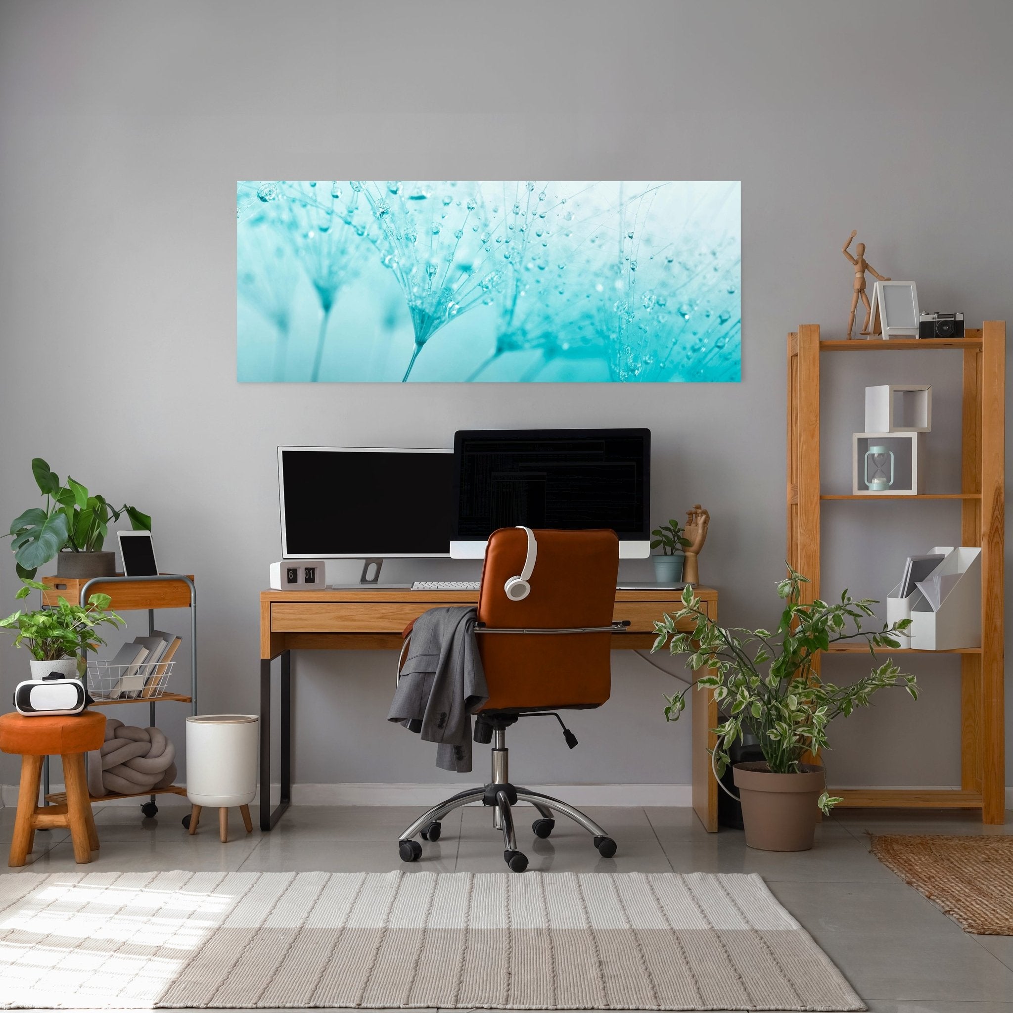 Leinwandbild Pusteblume Türkis M0347 kaufen - Bild 3 Leinwandbild Pusteblume Türkis M0347 kaufen - Bild 3