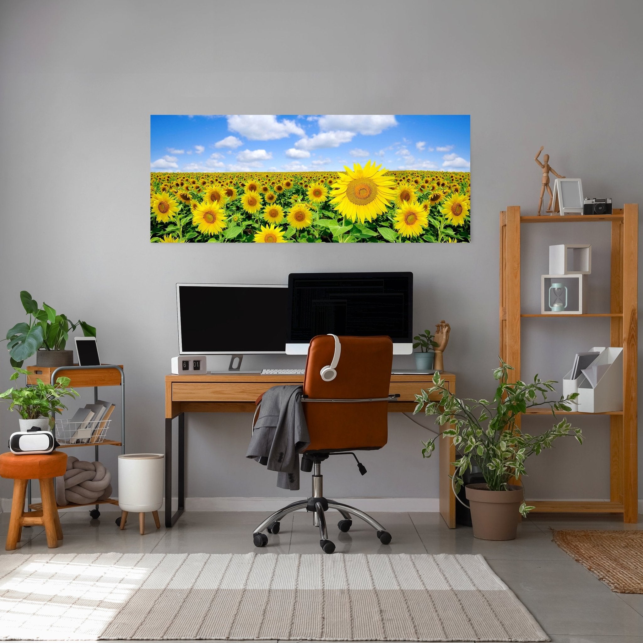 Leinwandbild Sonnenblumenfeld M0348 kaufen - Bild 3 Leinwandbild Sonnenblumenfeld M0348 kaufen - Bild 3