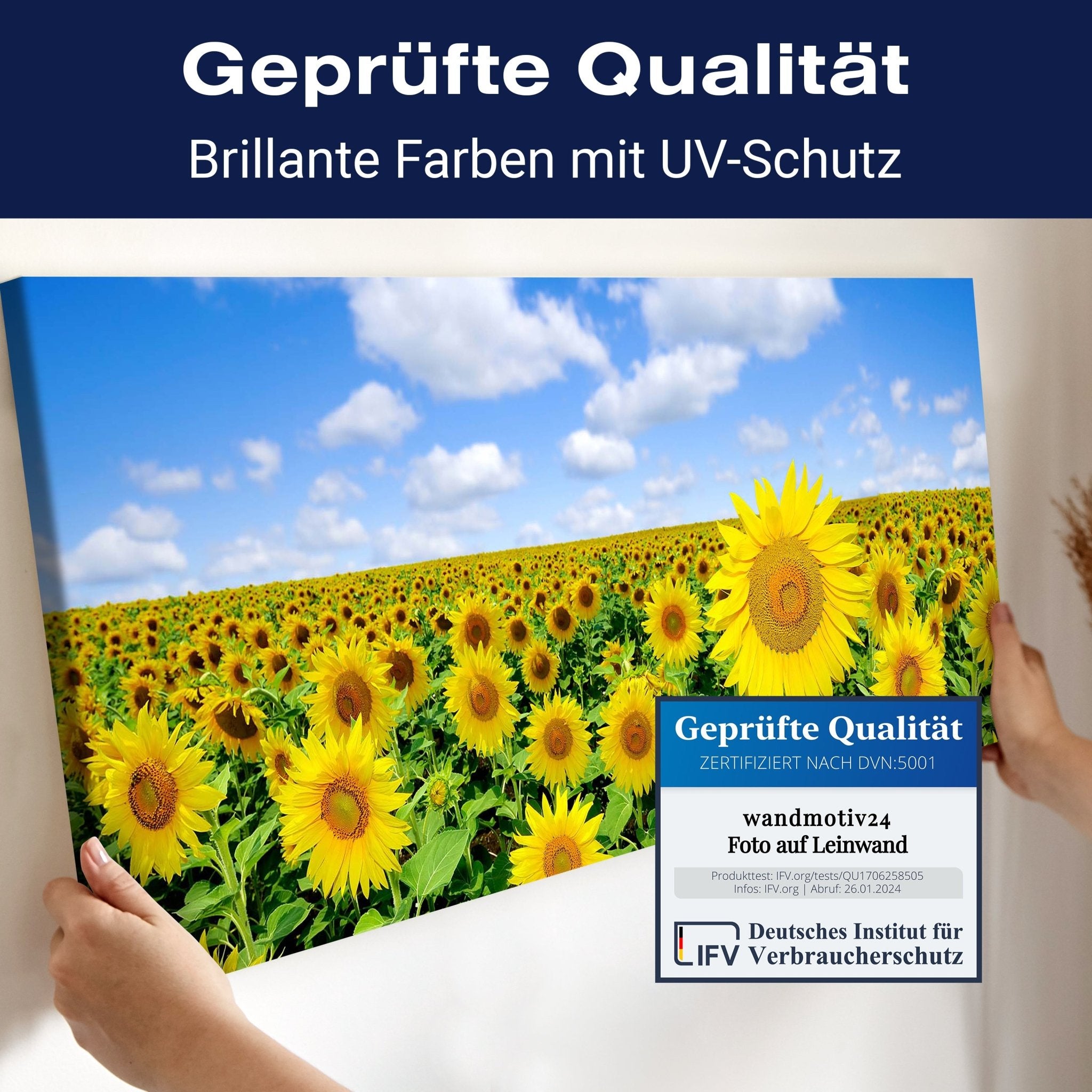 Leinwandbild Sonnenblumenfeld M0348 kaufen - Bild 4 Leinwandbild Sonnenblumenfeld M0348 kaufen - Bild 4