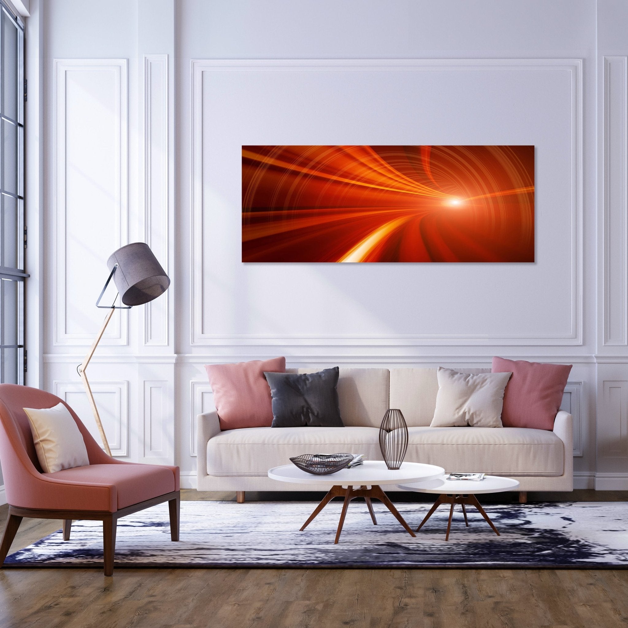 Leinwandbild Orangener Tunnel M0355 kaufen - Bild 2 Leinwandbild Orangener Tunnel M0355 kaufen - Bild 2