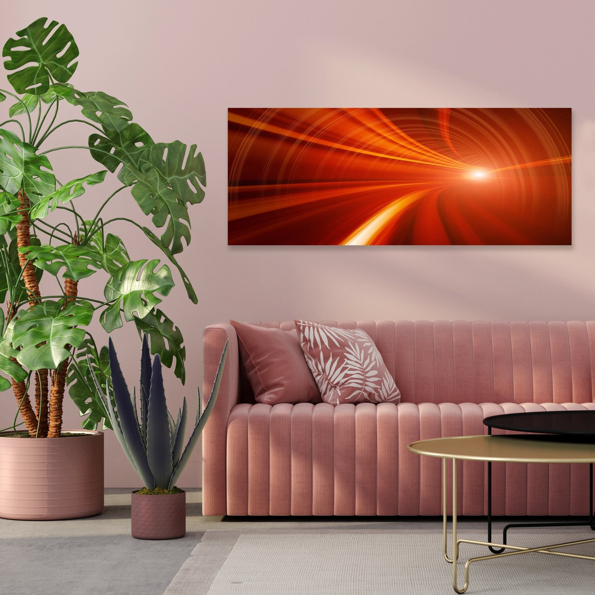 Leinwandbild Orangener Tunnel M0355 kaufen - Bild 3 Leinwandbild Orangener Tunnel M0355 kaufen - Bild 3