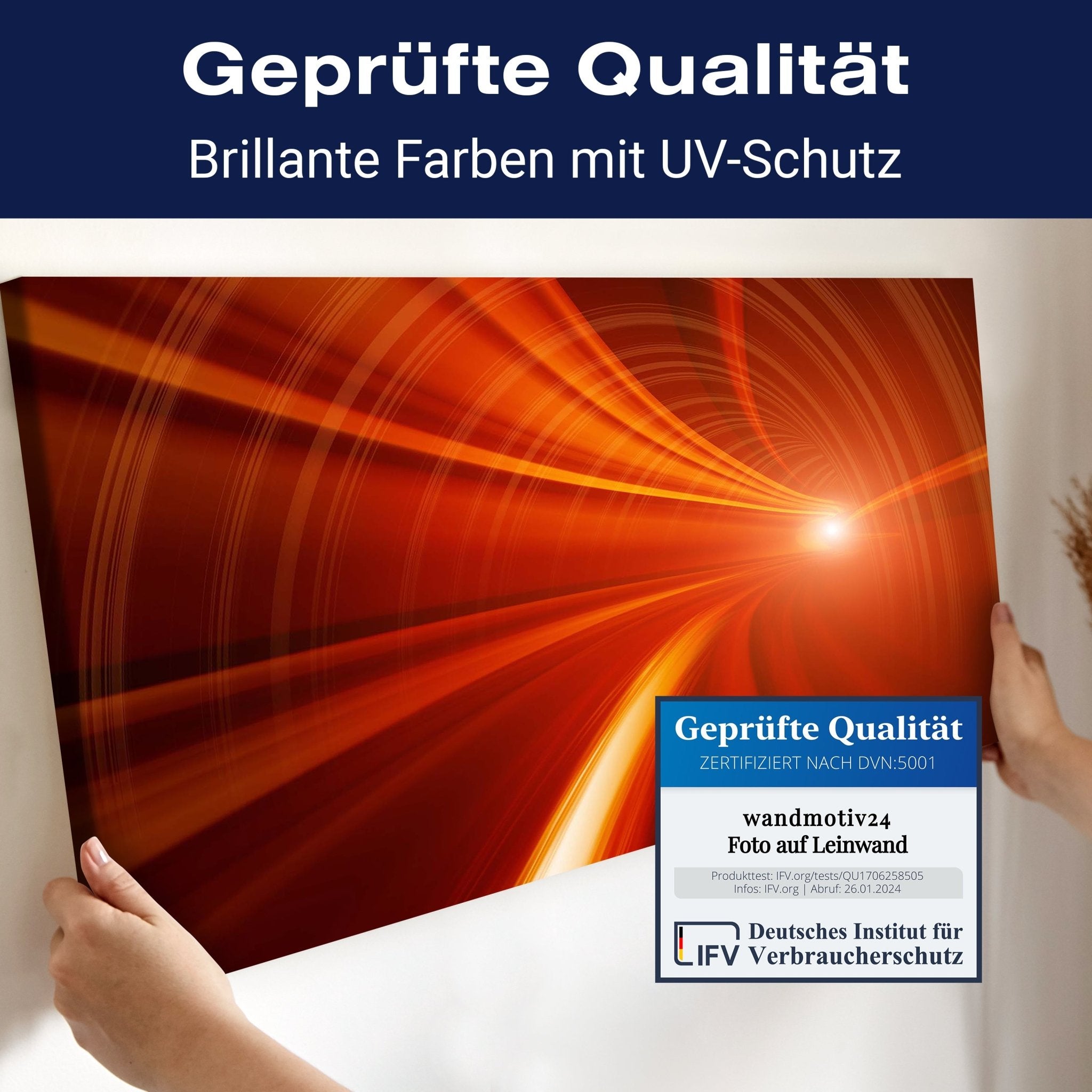 Leinwandbild Orangener Tunnel M0355 kaufen - Bild 4 Leinwandbild Orangener Tunnel M0355 kaufen - Bild 4