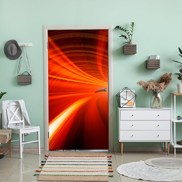 Türtapete Orangener Tunnel M0355 - Bild 1 Türtapete Orangener Tunnel M0355 - Bild 1