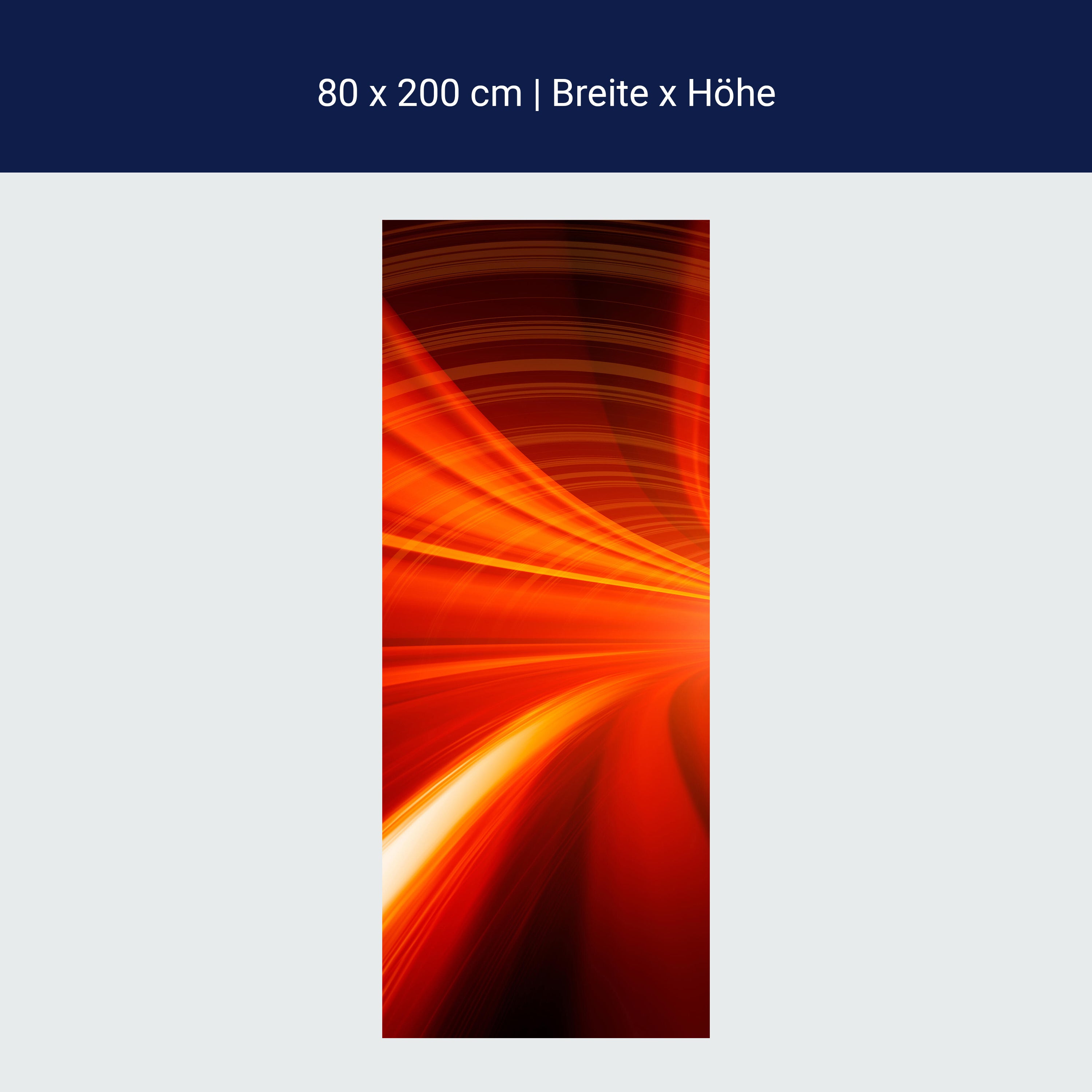 Türtapete Orangener Tunnel M0355 Türtapete Orangener Tunnel M0355