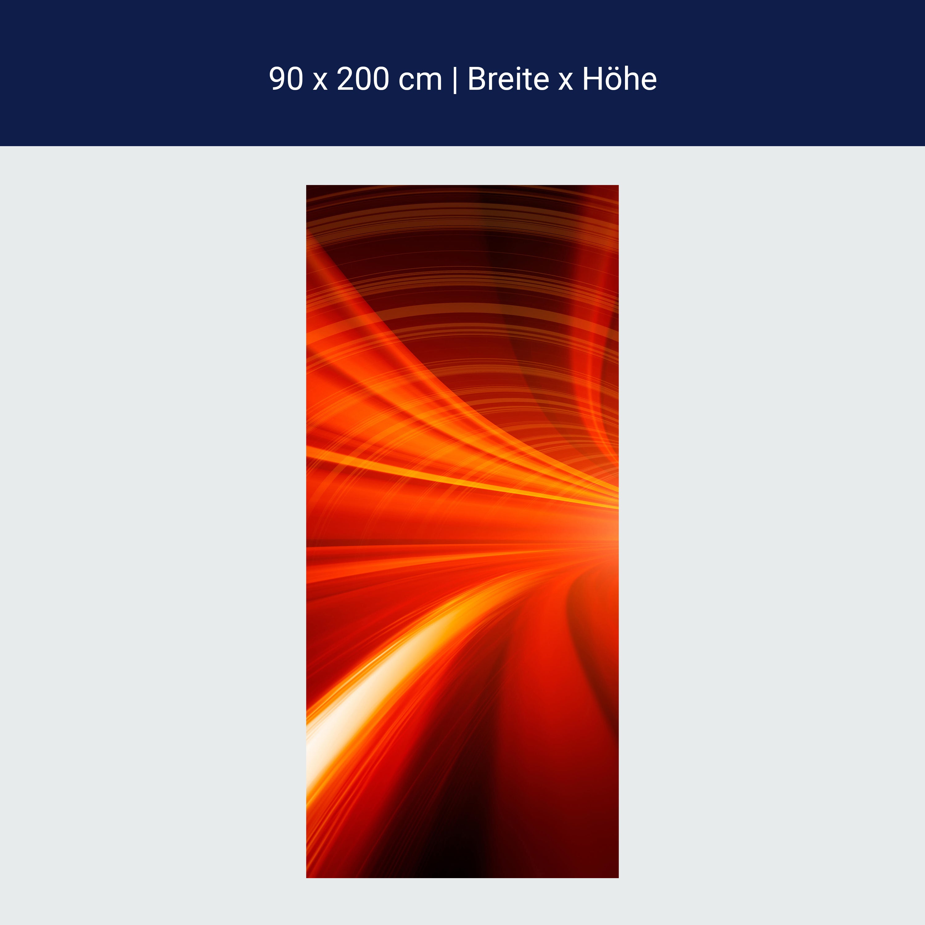 Türtapete Orangener Tunnel M0355 Türtapete Orangener Tunnel M0355