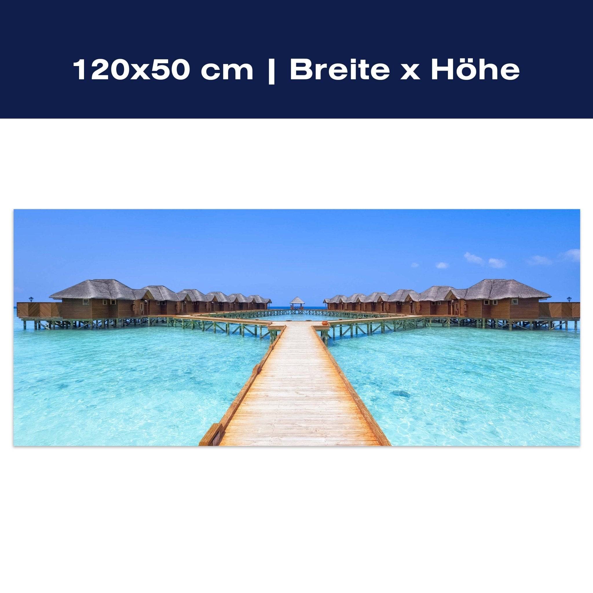 Leinwandbild Malediven Ferienhäuser M0362 Leinwandbild Malediven Ferienhäuser M0362
