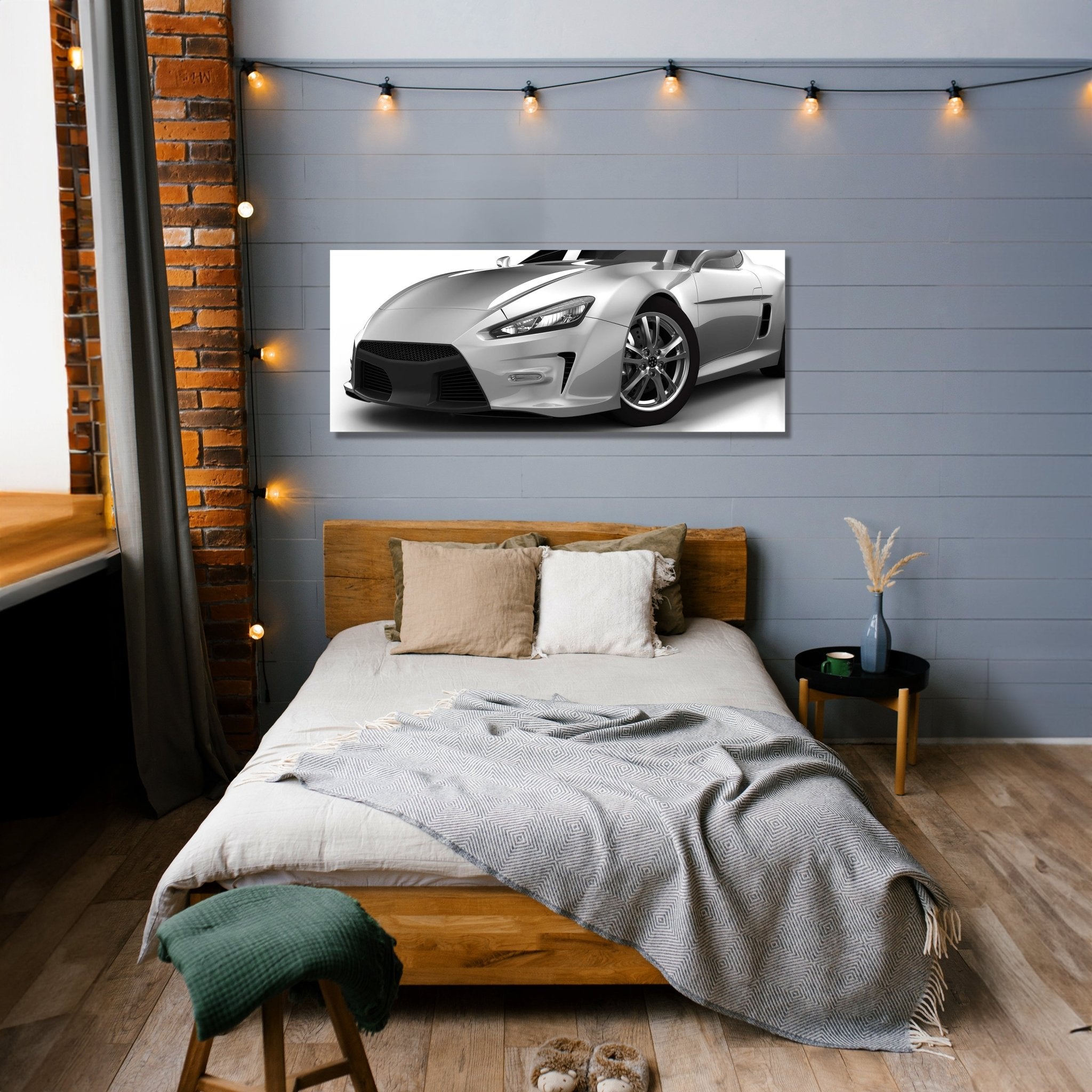 Leinwandbild Silberner Sportwagen M0372 kaufen - Bild 2 Leinwandbild Silberner Sportwagen M0372 kaufen - Bild 2