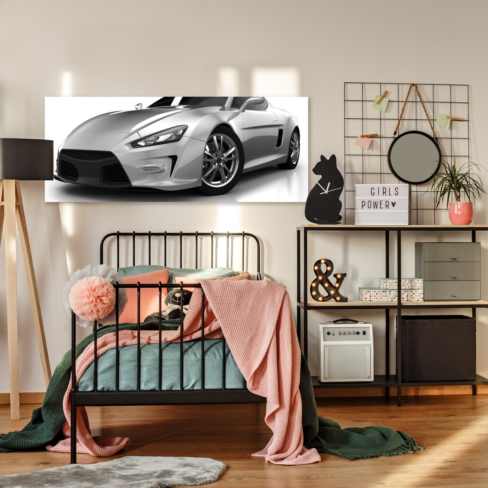 Leinwandbild Silberner Sportwagen M0372 kaufen - Bild 3 Leinwandbild Silberner Sportwagen M0372 kaufen - Bild 3