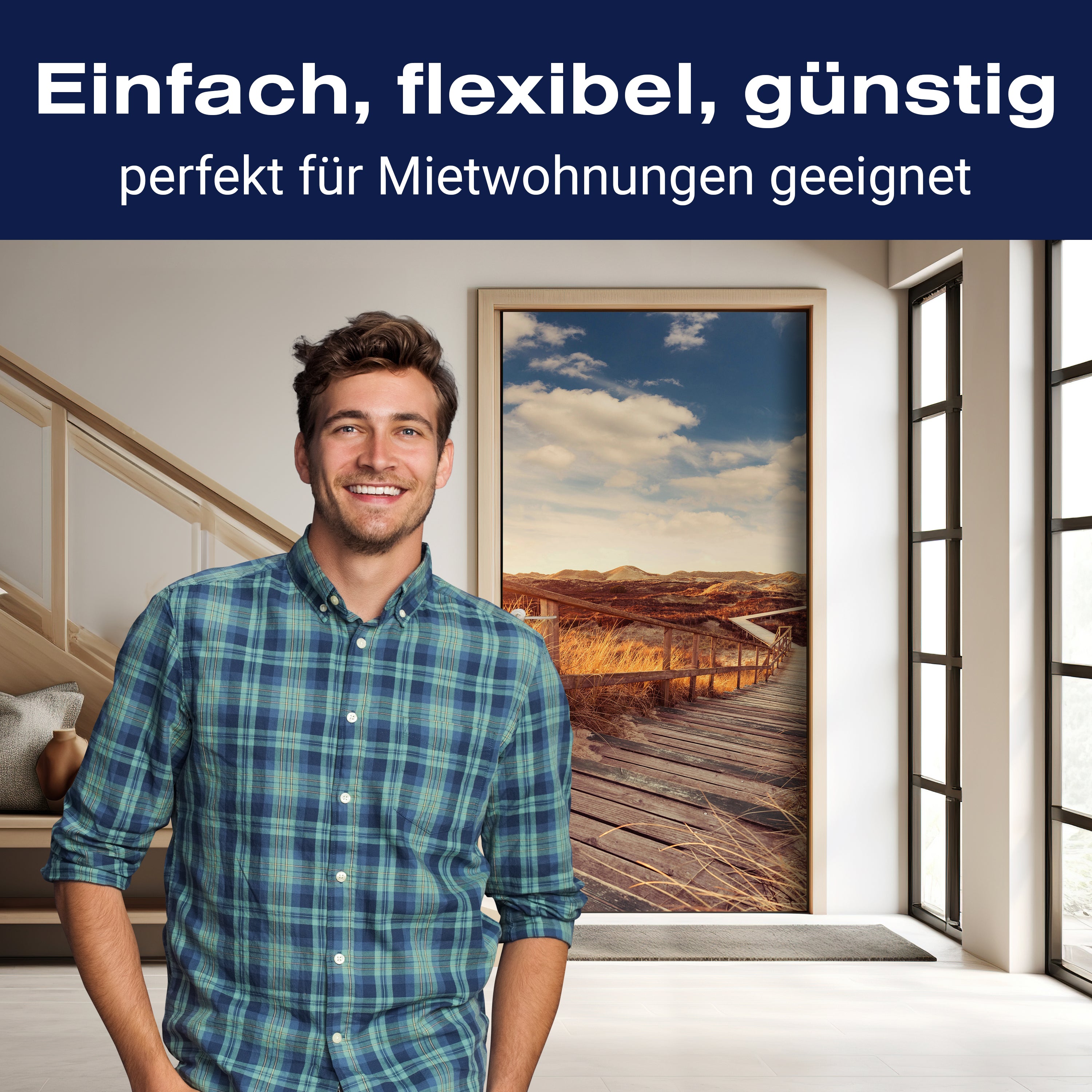 Türtapete Treppe in Dünen M0373 - Bild 3 Türtapete Treppe in Dünen M0373 - Bild 3