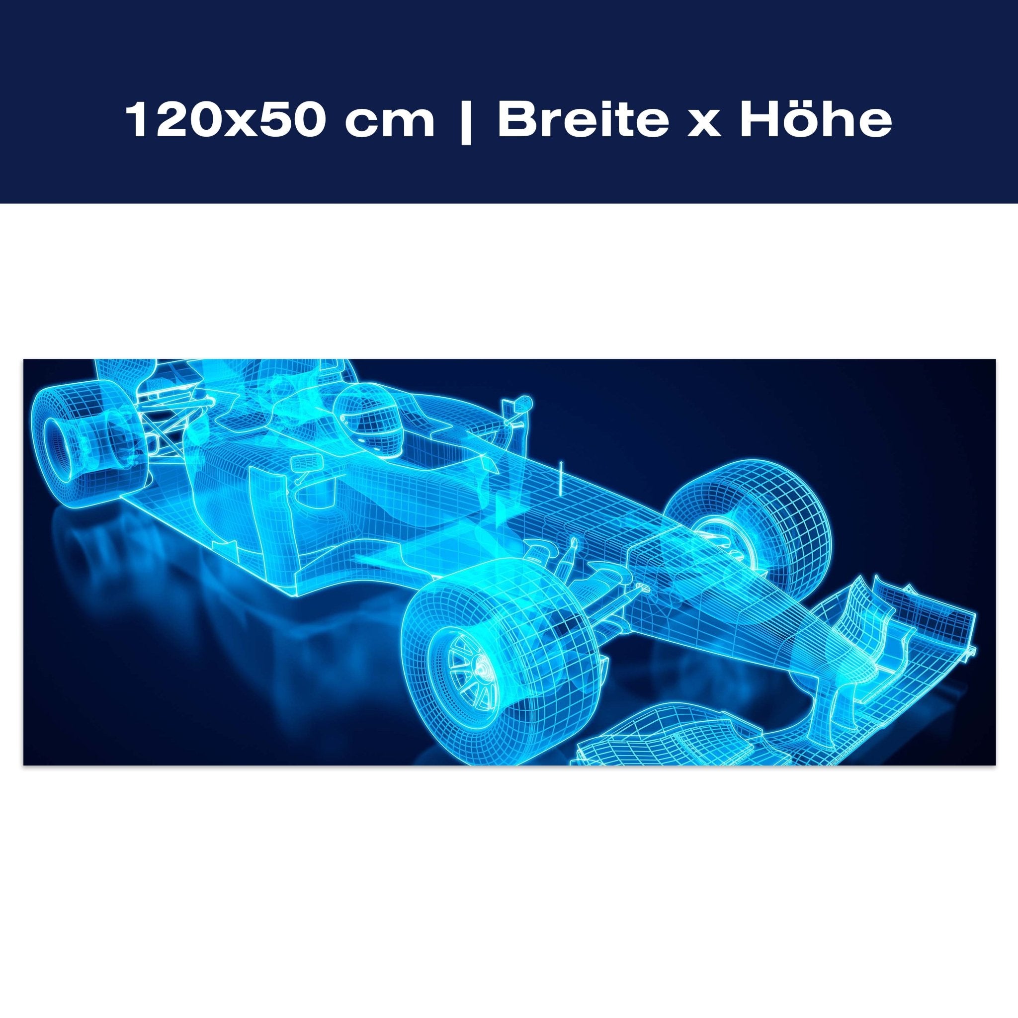 Leinwandbild Rennwagen Gitternetz M0377 Leinwandbild Rennwagen Gitternetz M0377