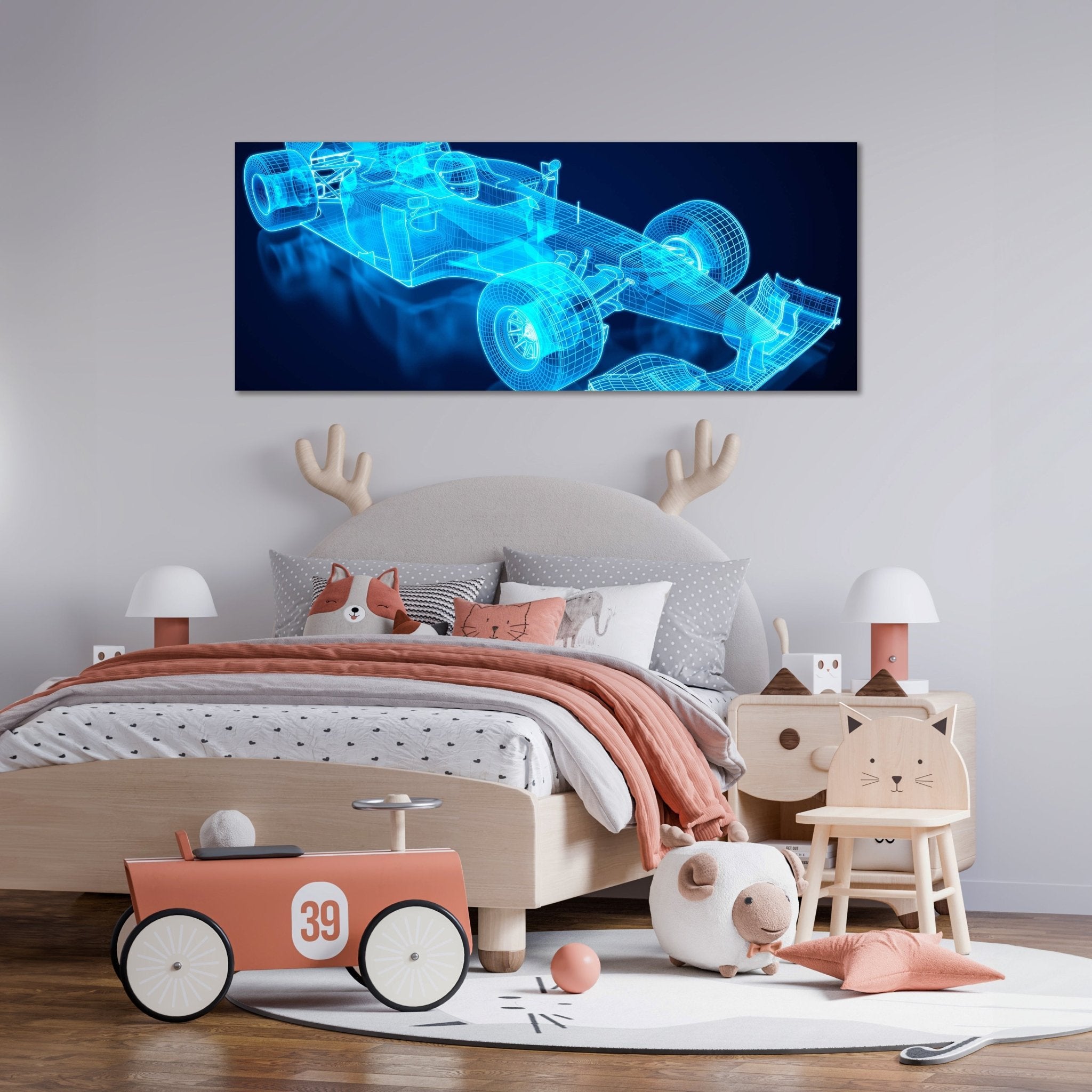 Leinwandbild Rennwagen Gitternetz M0377 kaufen - Bild 2 Leinwandbild Rennwagen Gitternetz M0377 kaufen - Bild 2