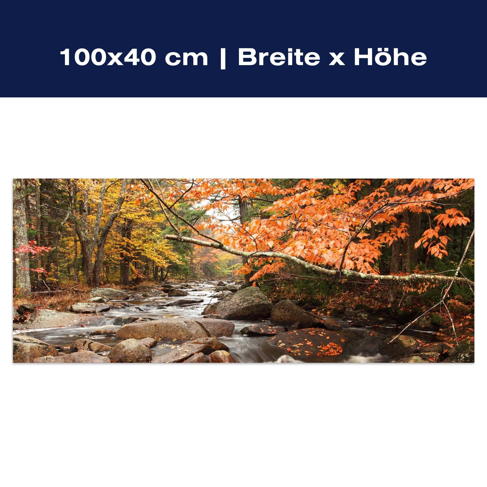 Leinwandbild Fluss im Herbst M0381 Leinwandbild Fluss im Herbst M0381