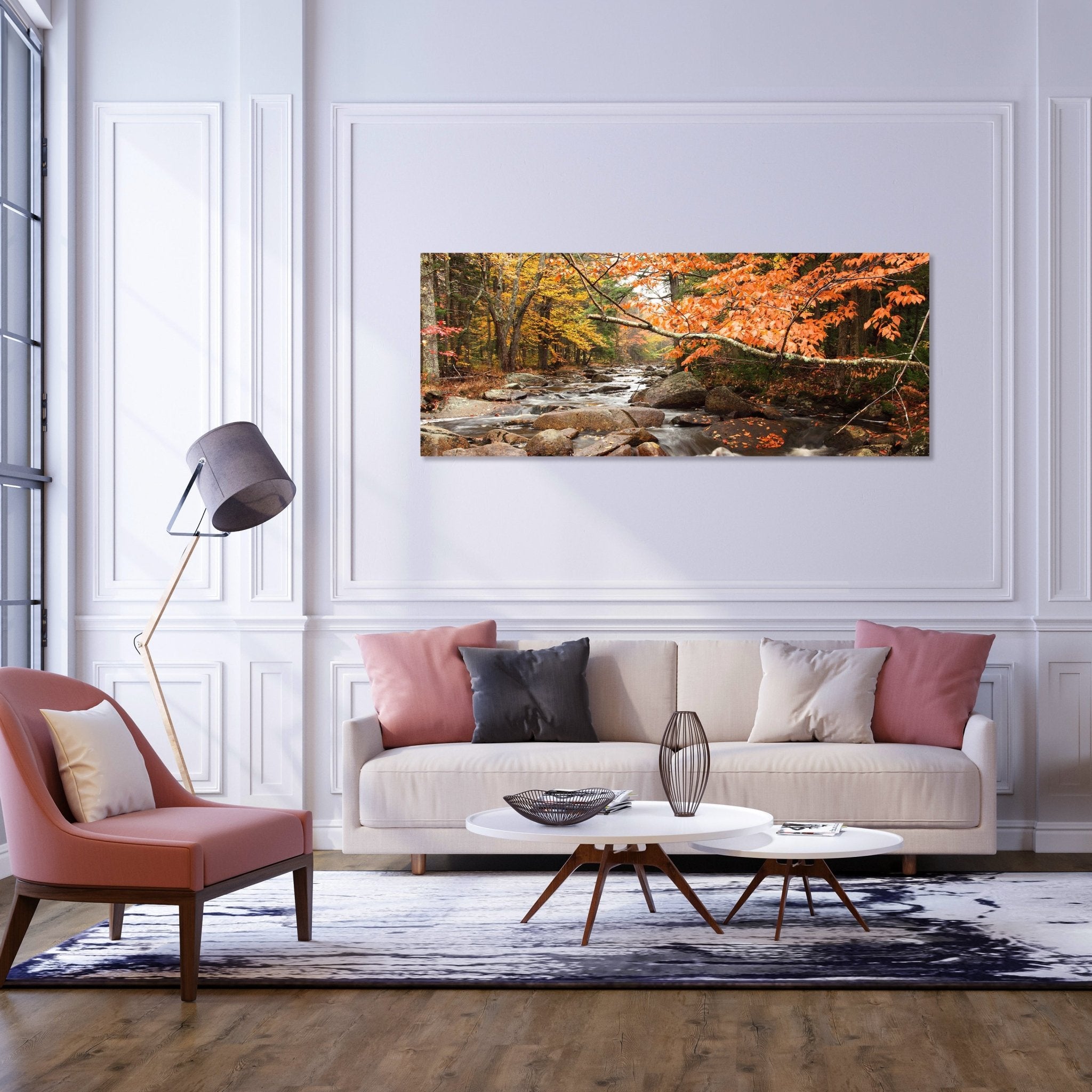 Leinwandbild Fluss im Herbst M0381 kaufen - Bild 2 Leinwandbild Fluss im Herbst M0381 kaufen - Bild 2