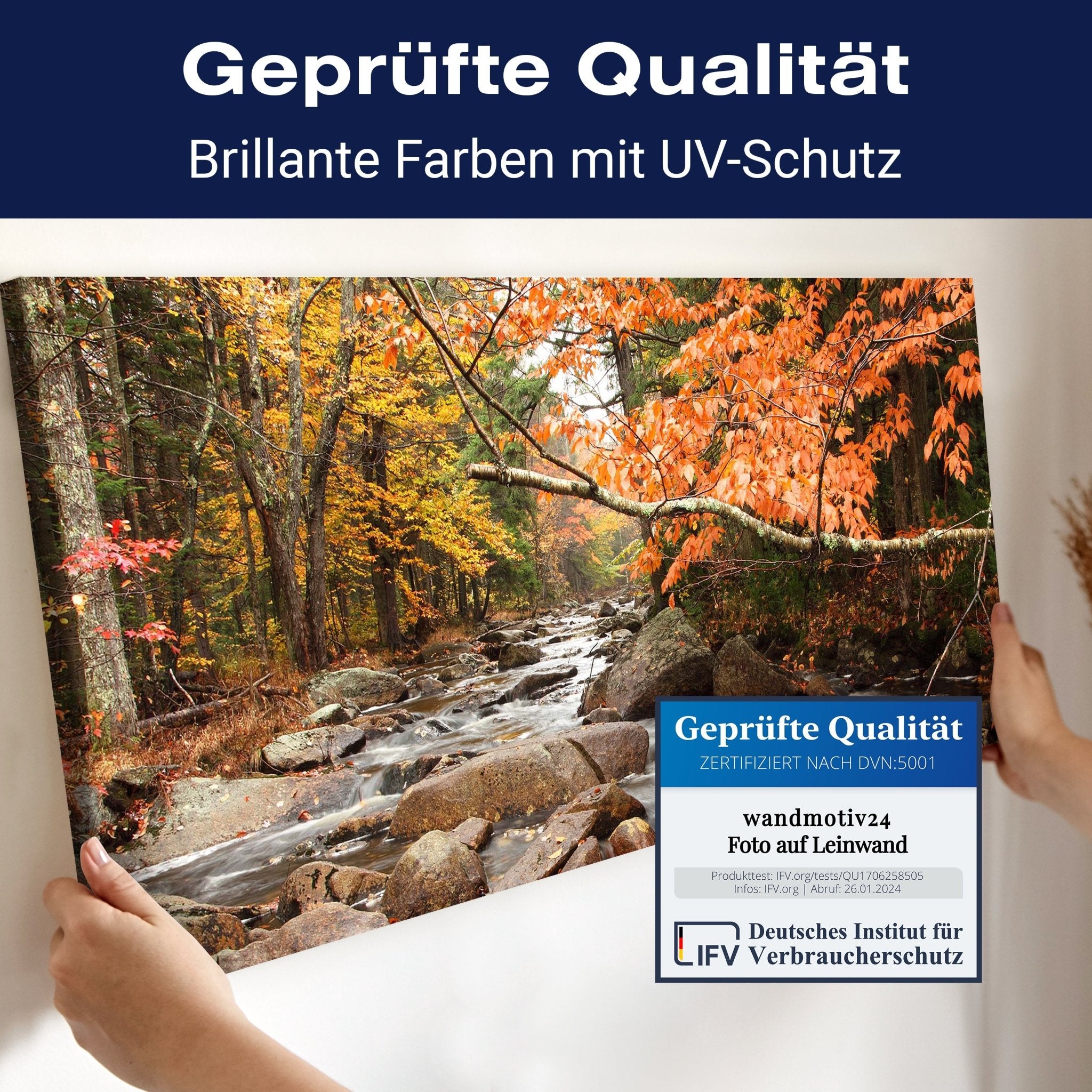 Leinwandbild Fluss im Herbst M0381 kaufen - Bild 4 Leinwandbild Fluss im Herbst M0381 kaufen - Bild 4